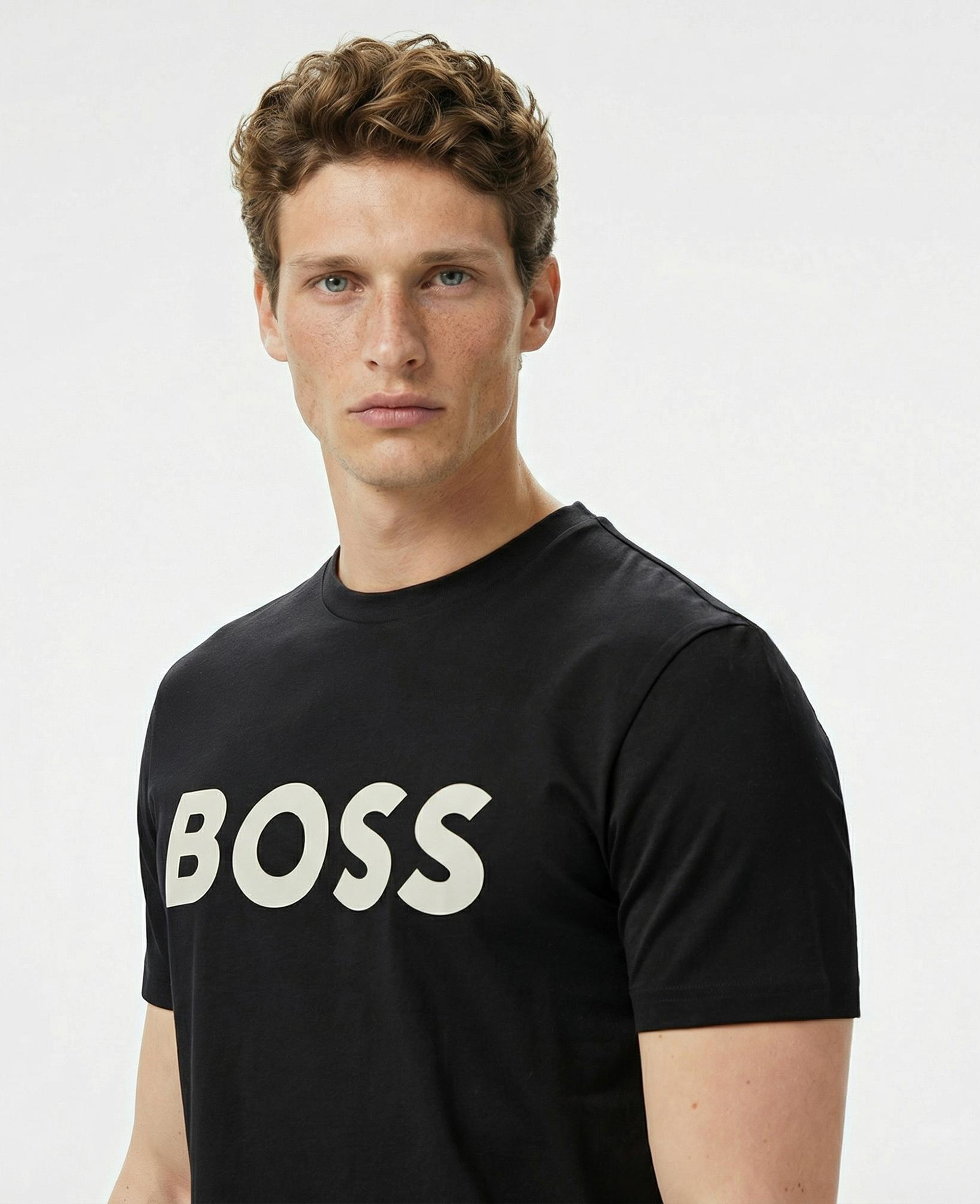 Boss Thinking Erkek Siyah T-Shirt