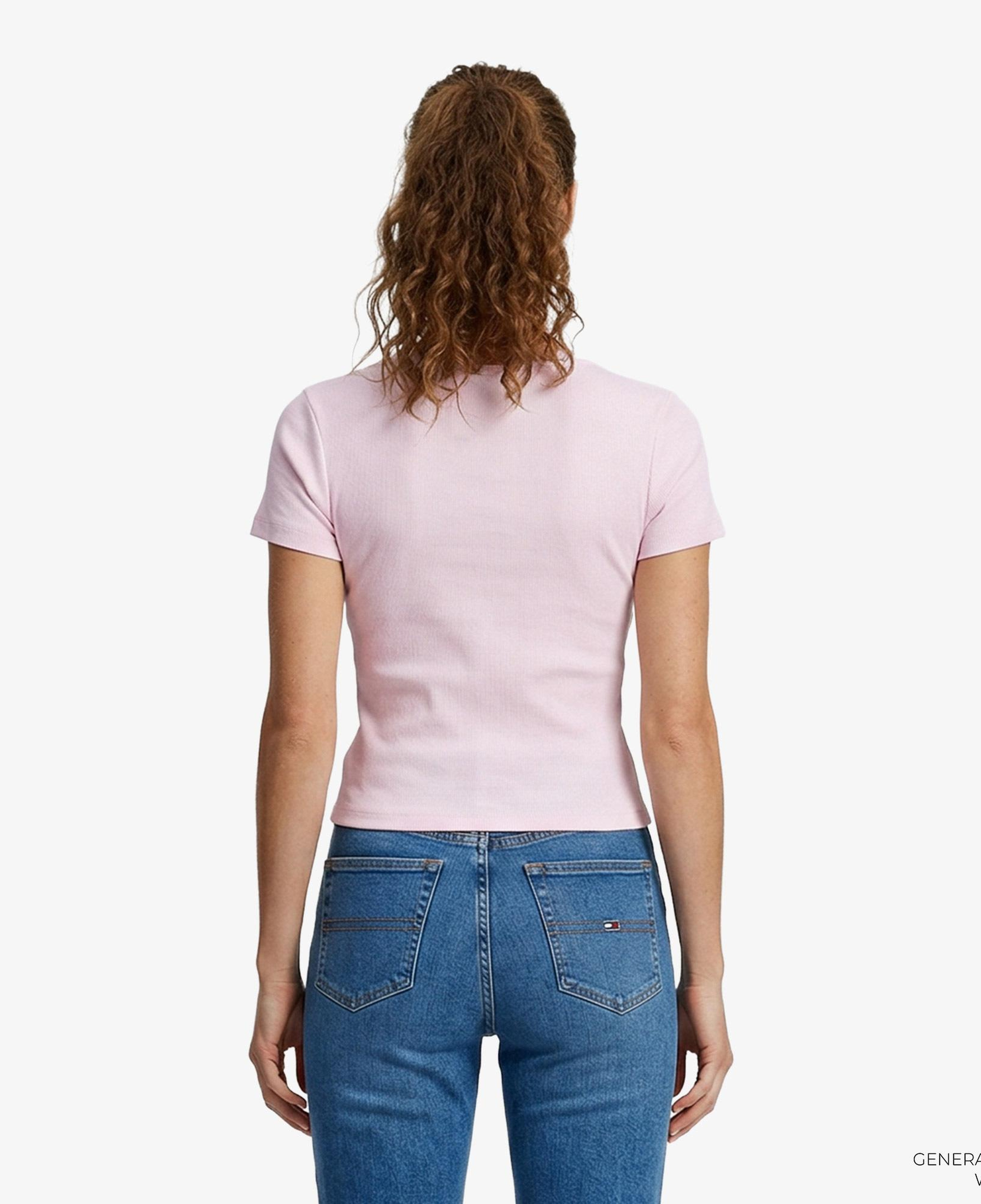 Tommy Hilfiger Badge Kadın Pembe T-Shirt