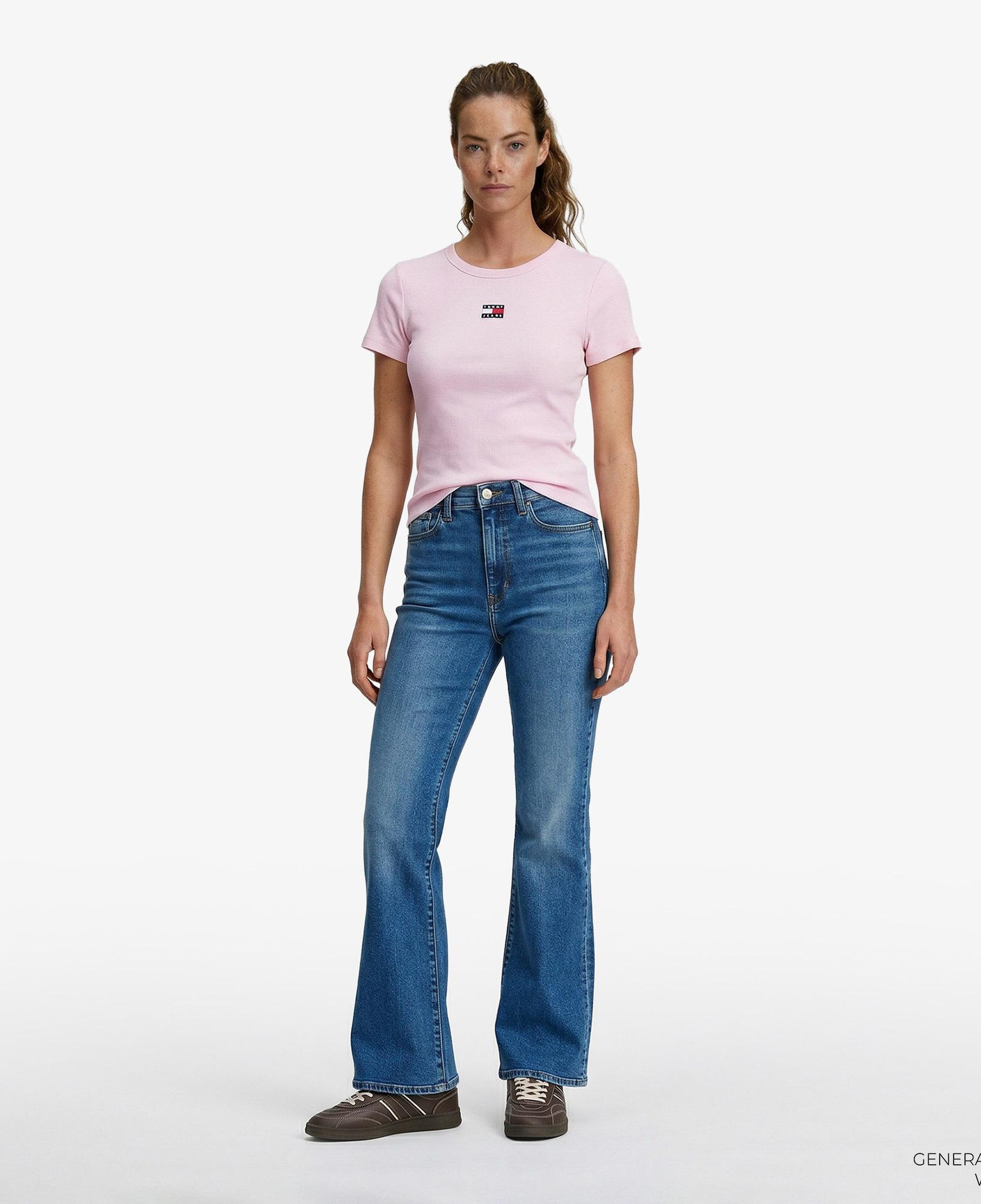 Tommy Hilfiger Badge Kadın Pembe T-Shirt