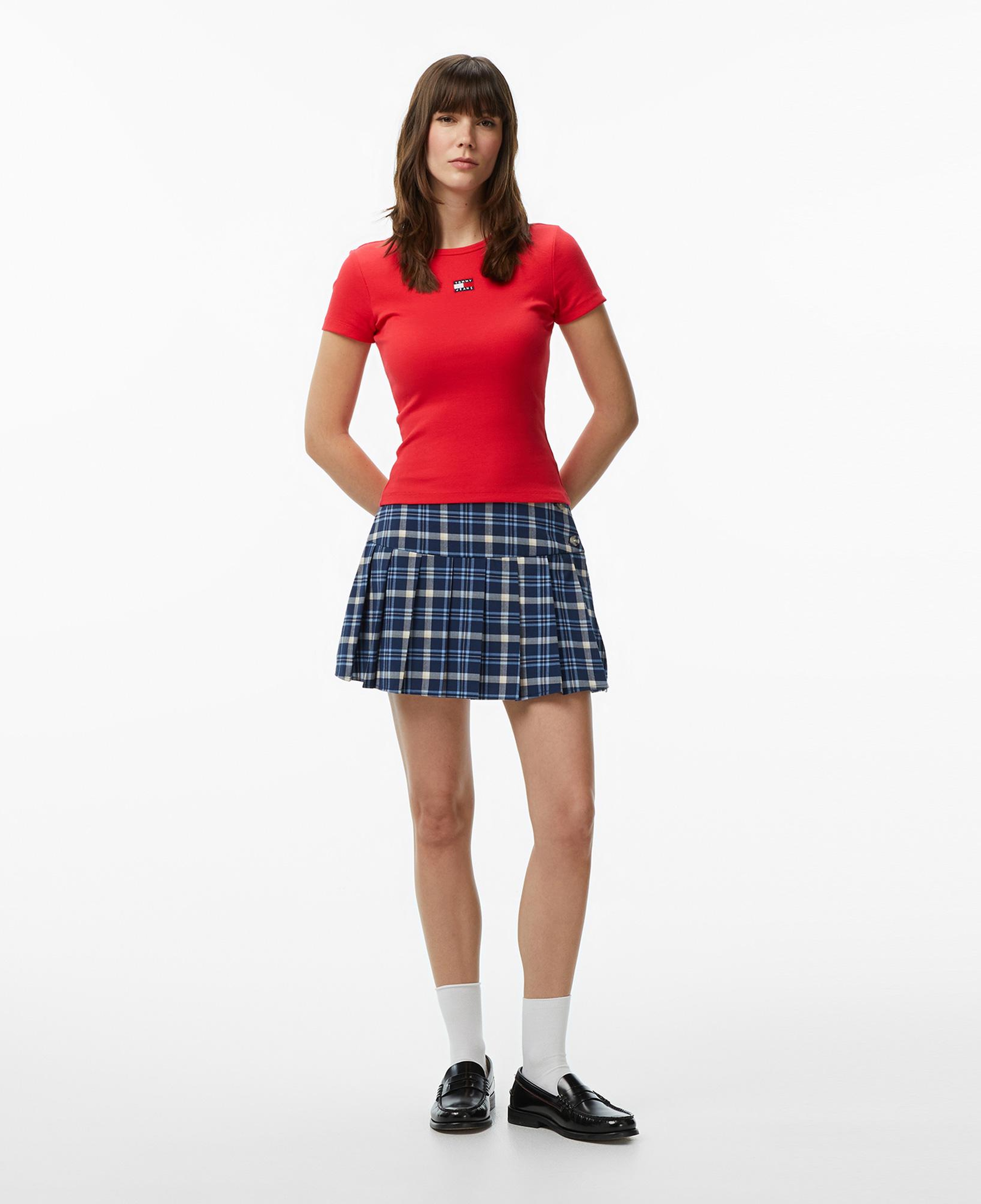 Tommy Hilfiger Badge Kadın Kırmızı T-Shirt