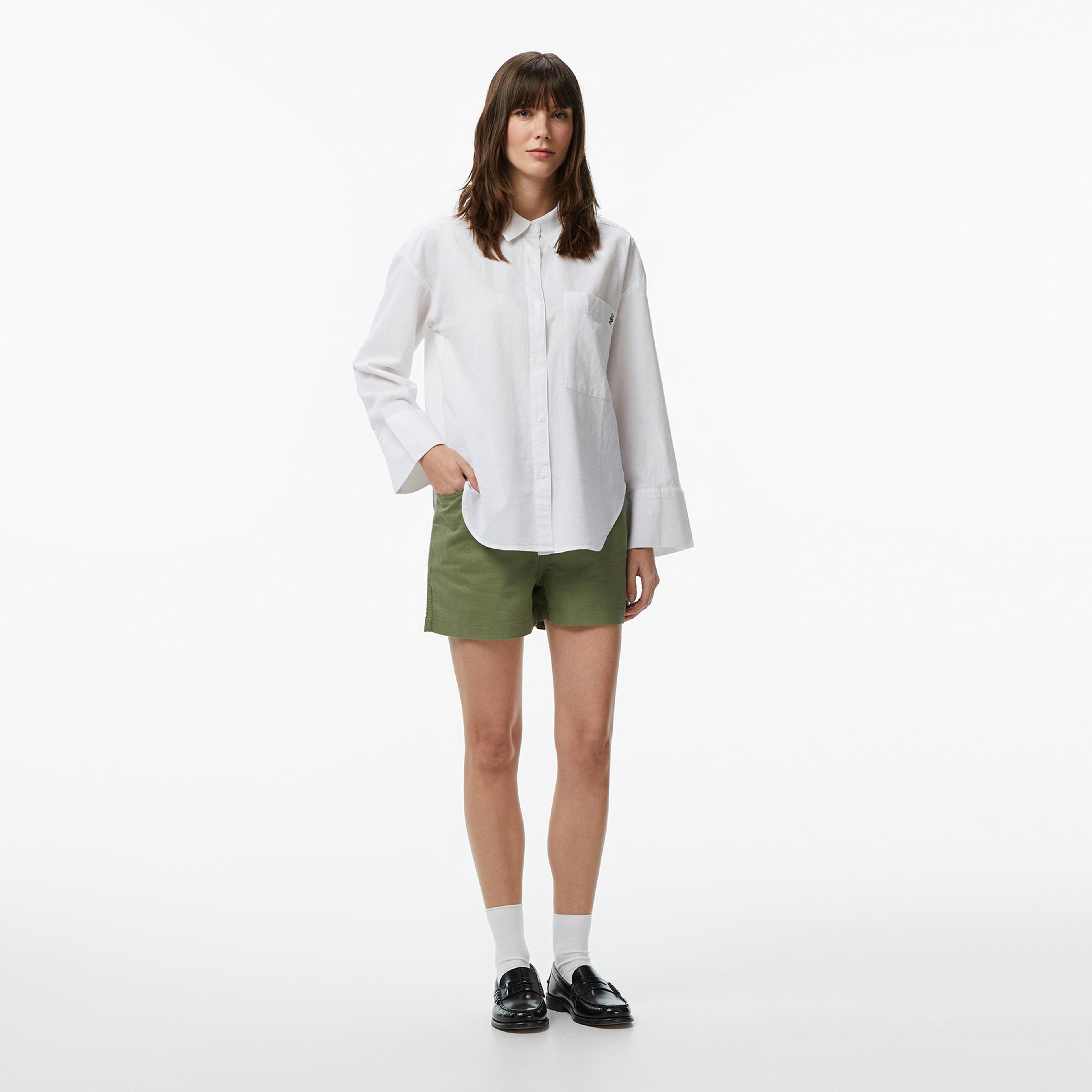 Tommy Hilfiger Cover Up Kadın Beyaz Crop T-Shirt