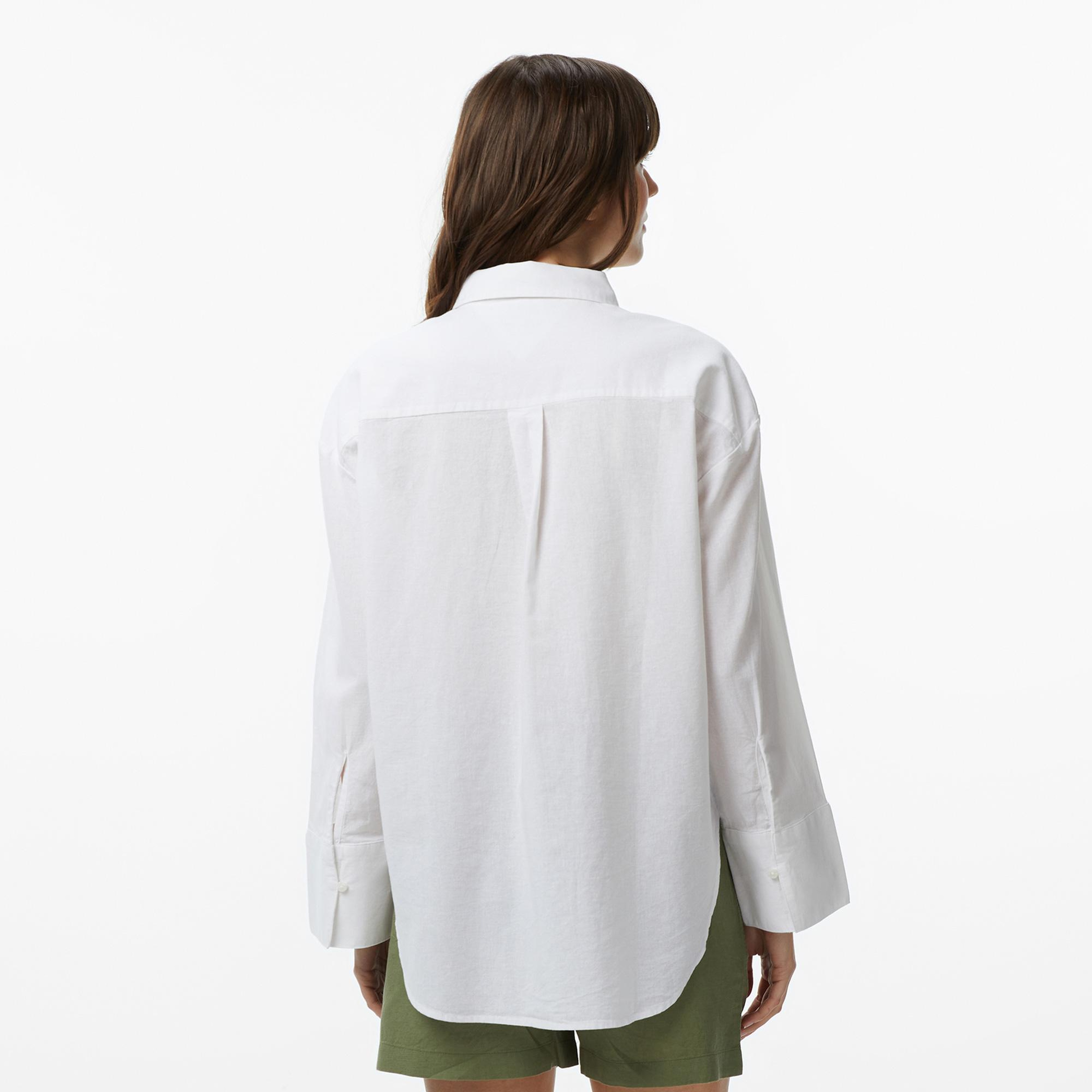 Tommy Hilfiger Cover Up Kadın Beyaz Crop T-Shirt