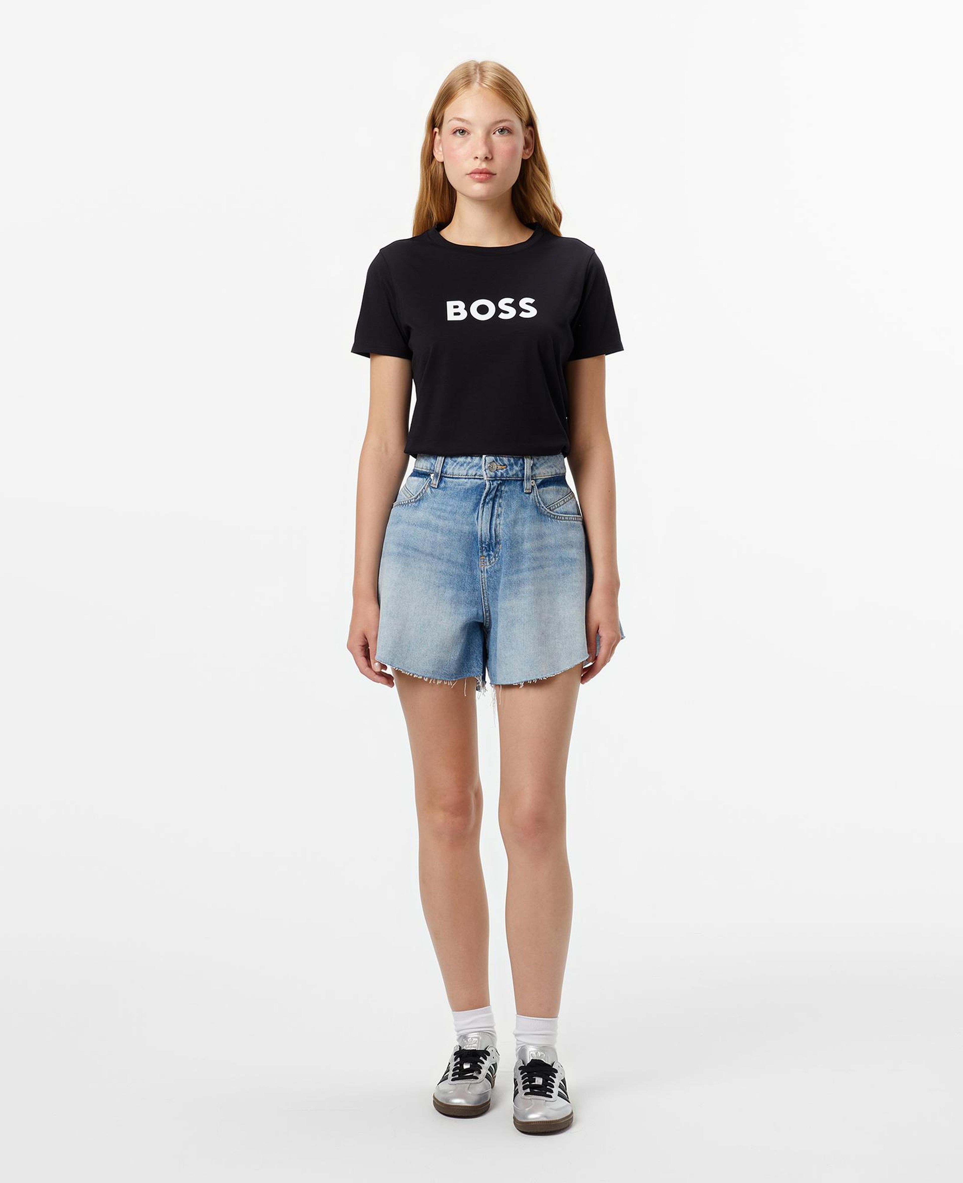 Boss Elogo Kadın Siyah T-Shirt