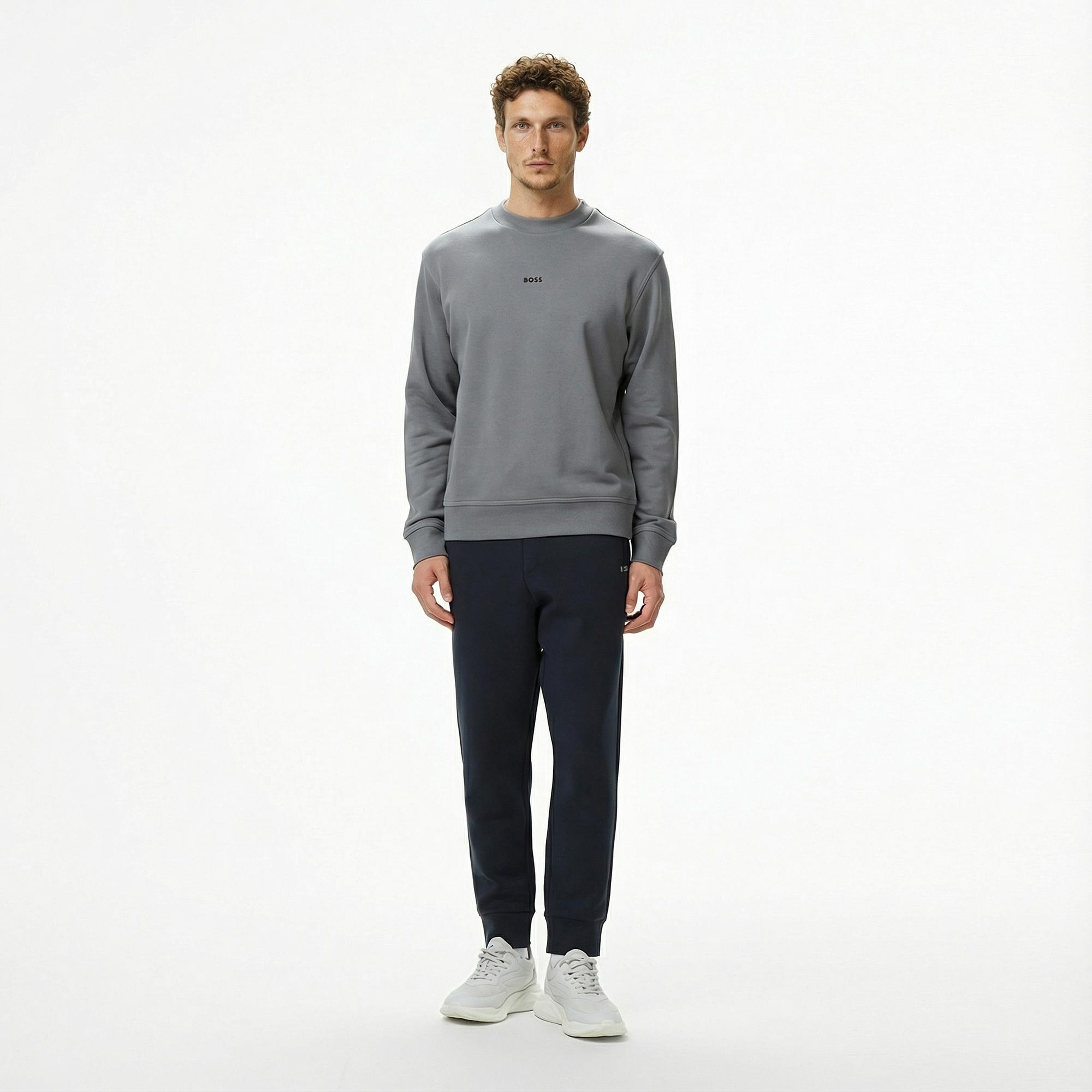 Boss Erkek Gri Sweatshirt