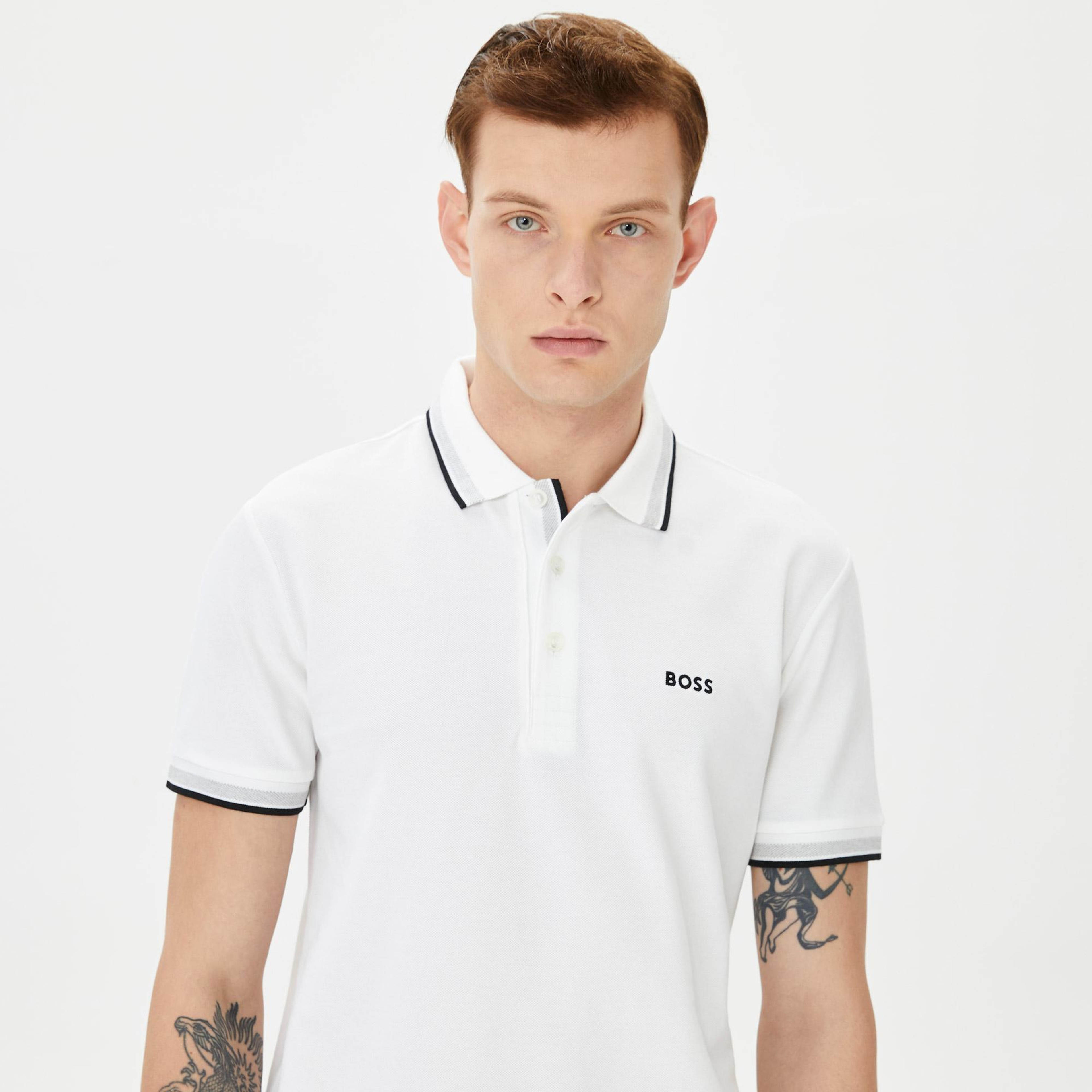 Boss Paddy Erkek Beyaz Polo