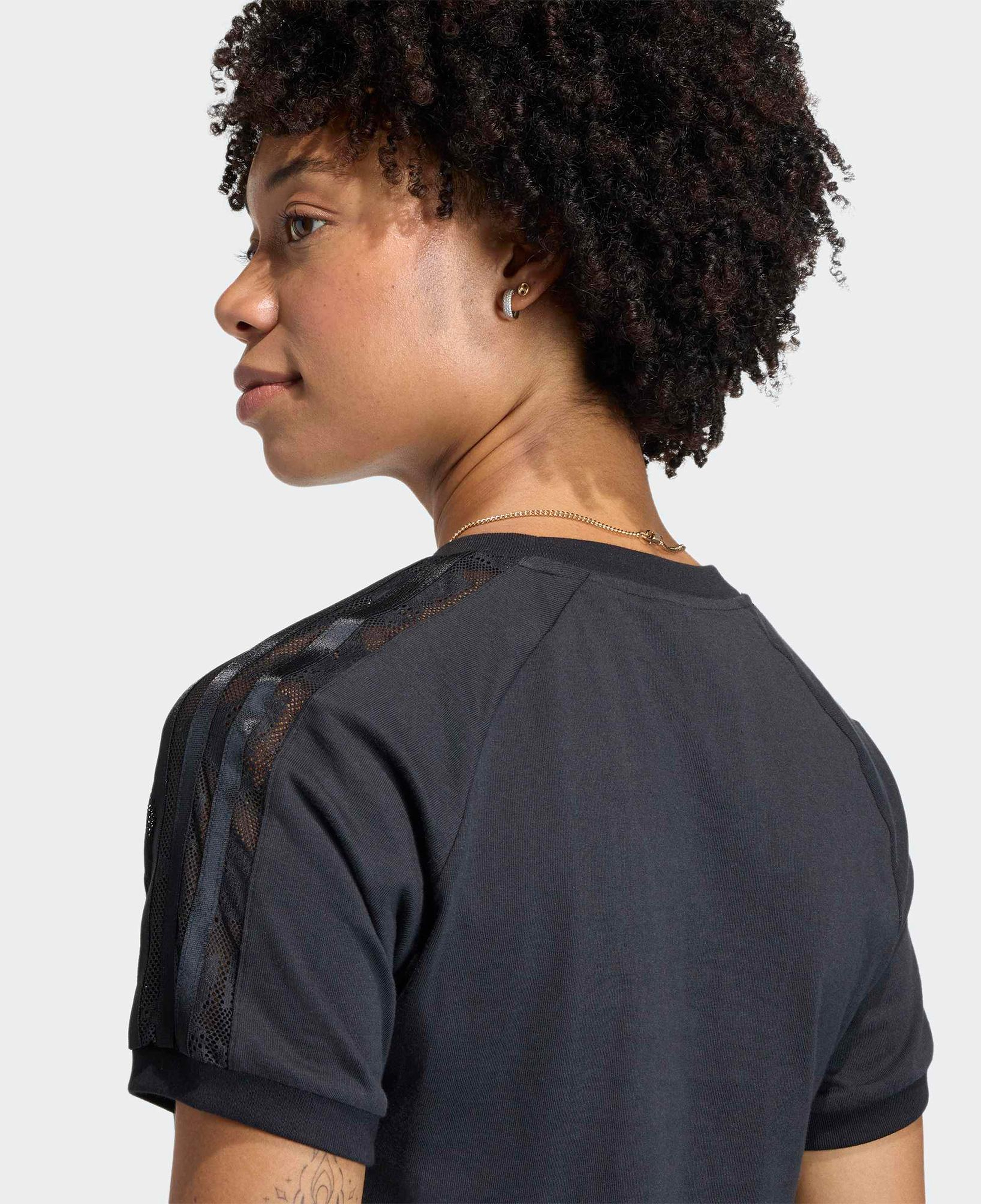 adidas Lace Cali Kadın Siyah Crop T-Shirt