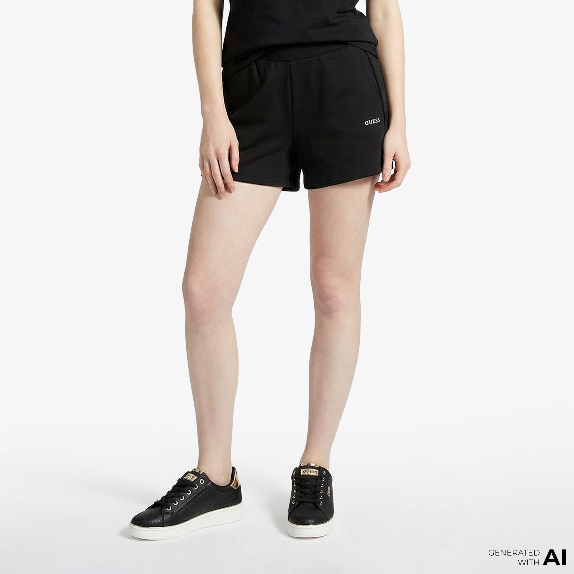 Guess Nat Aktif Scuba Regular Fit Kadın Siyah Şort