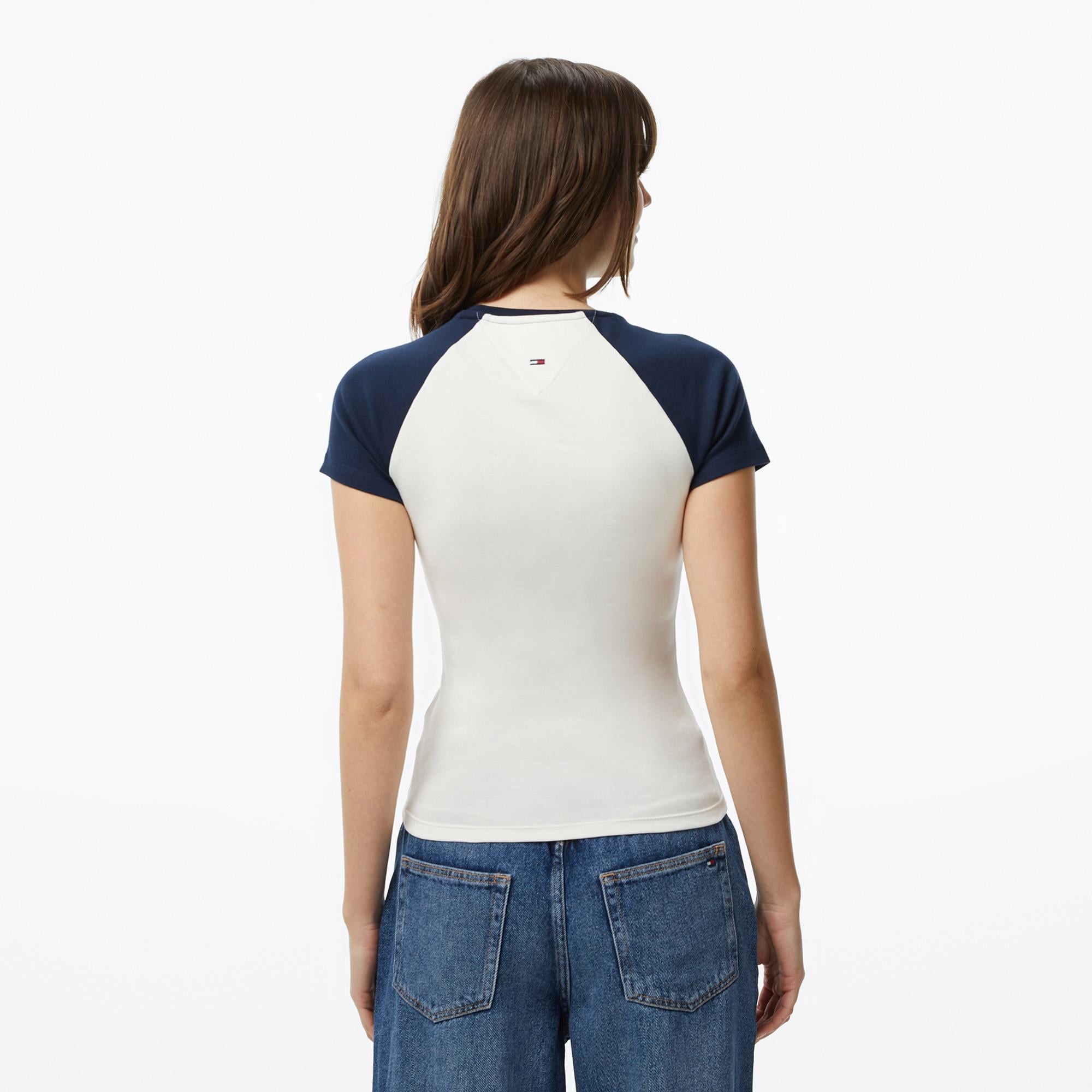 Tommy Hilfiger Novelty Kadın Beyaz T-Shirt