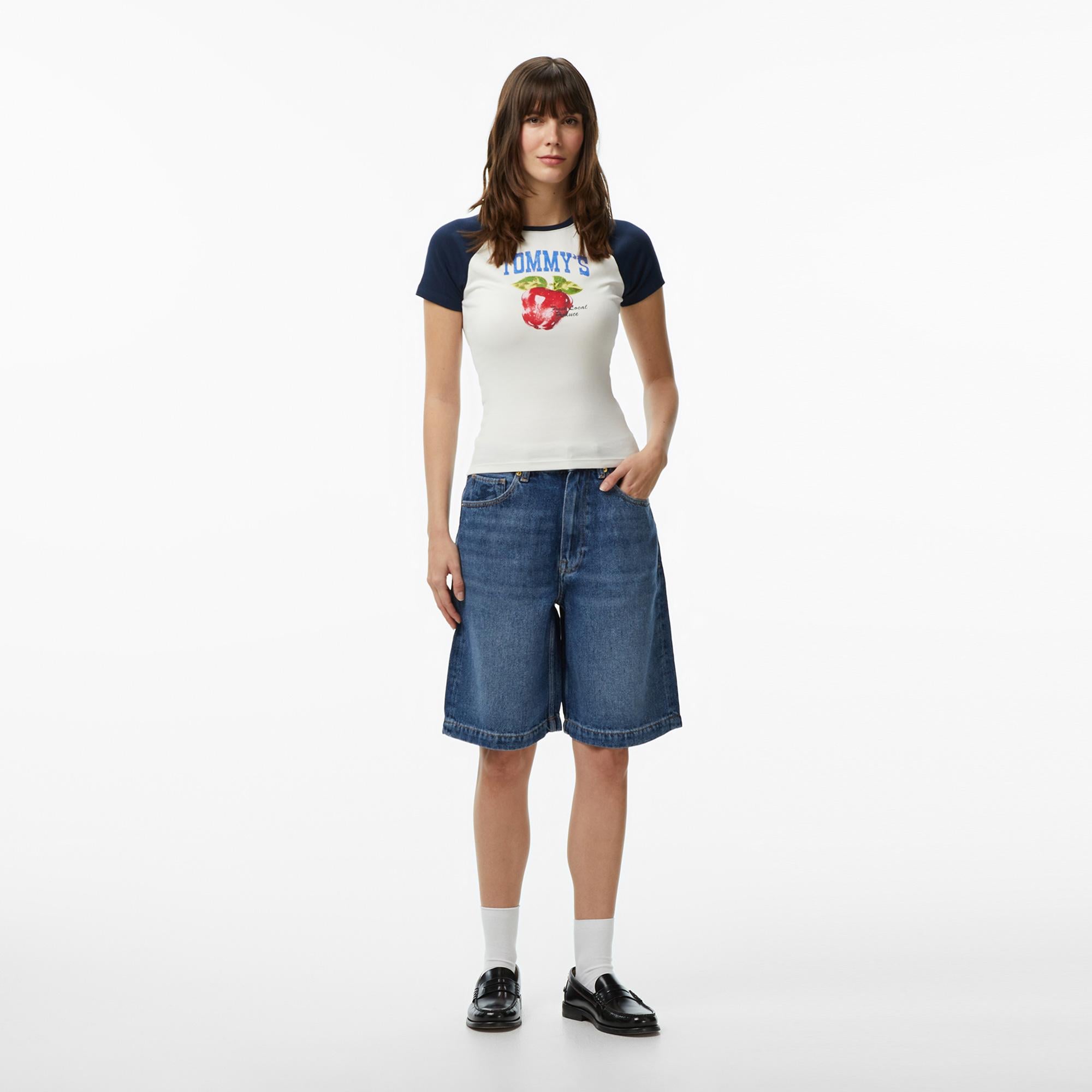Tommy Hilfiger Novelty Kadın Beyaz T-Shirt