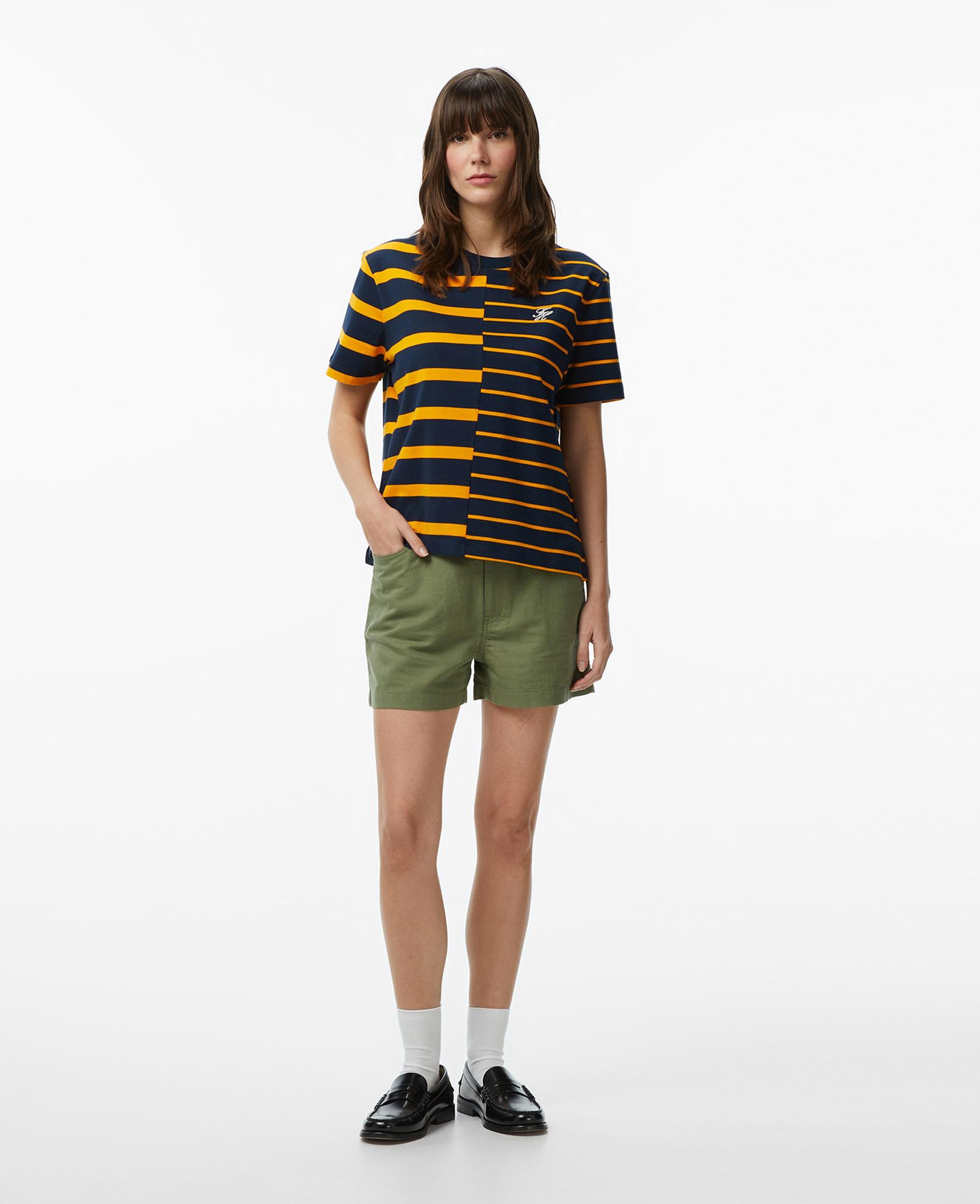 Tommy Hilfiger Stripe Mix Kadın Turuncu T-Shirt