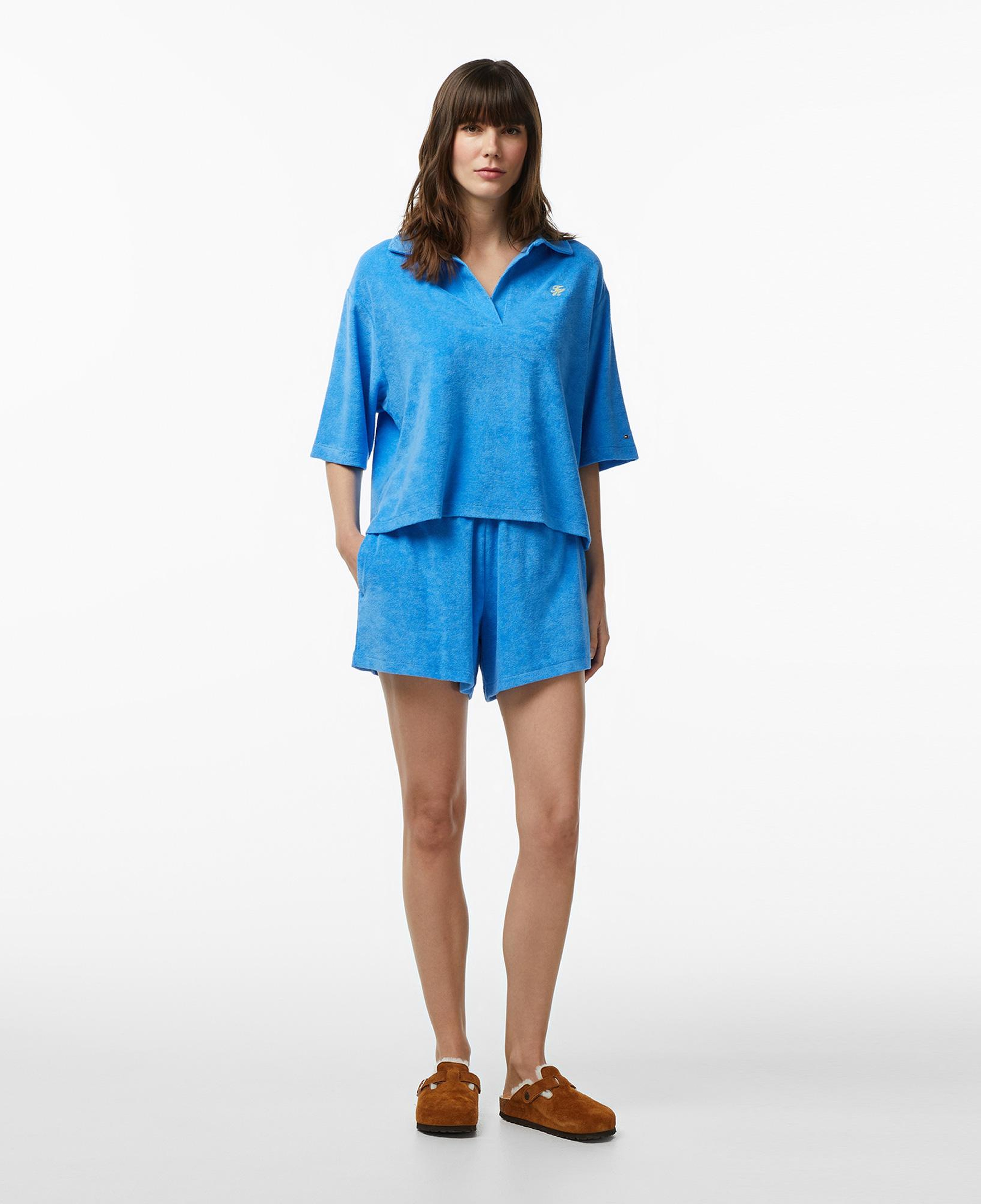 Tommy Hilfiger Cover Up Kadın Mavi Crop T-Shirt