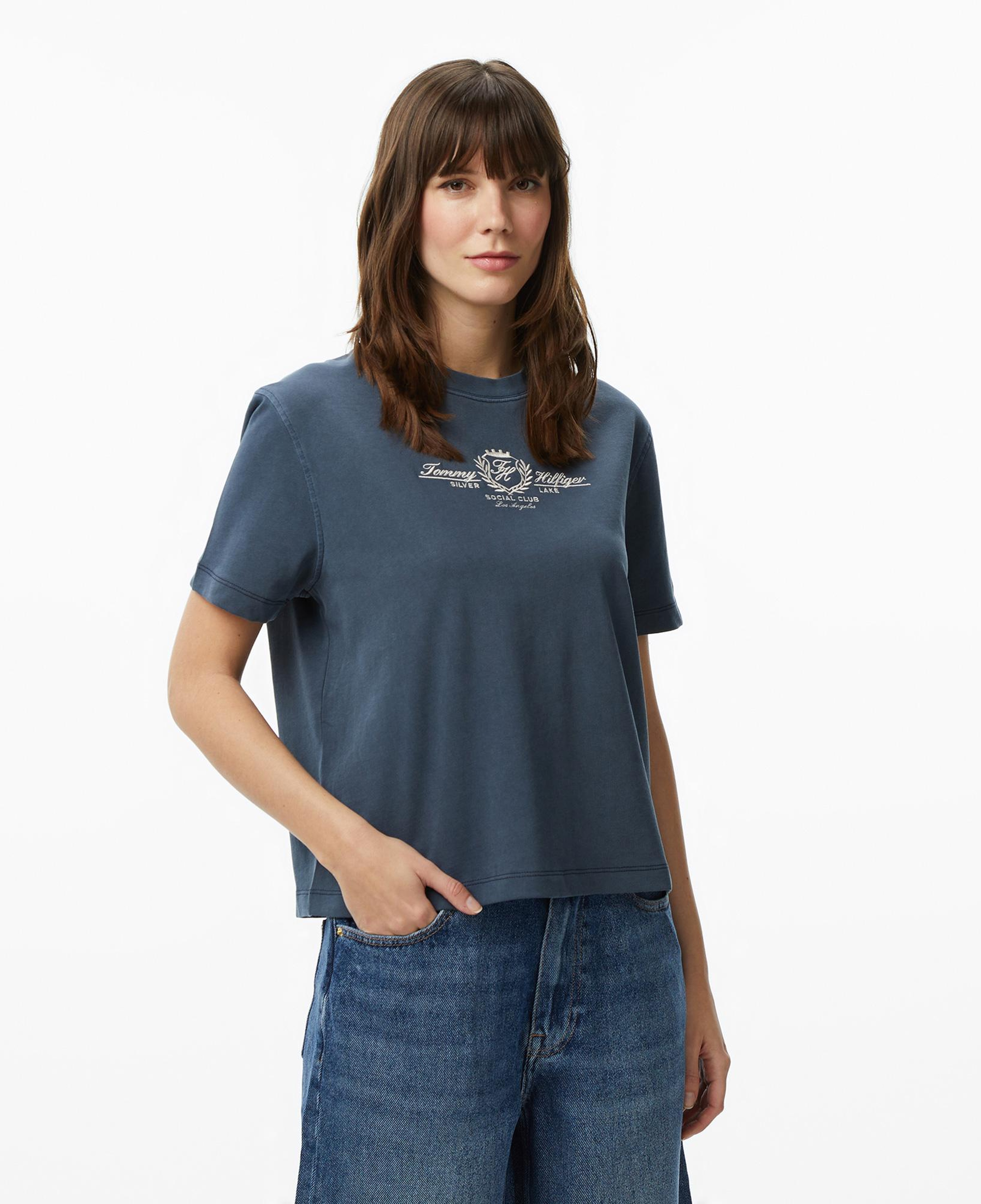 Tommy Hilfiger Varsity Crest Kadın Lacivert T-Shirt