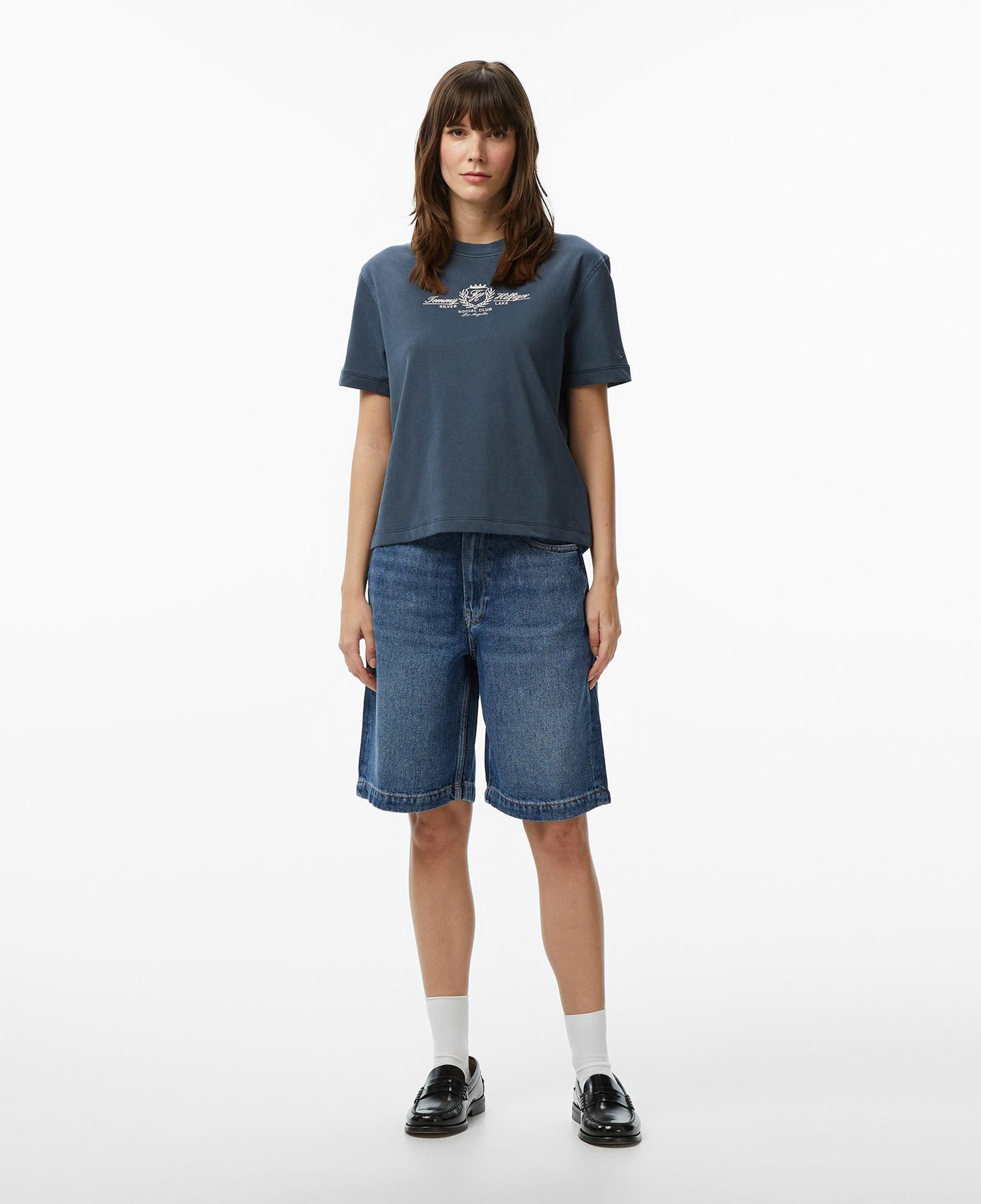 Tommy Hilfiger Varsity Crest Kadın Lacivert T-Shirt