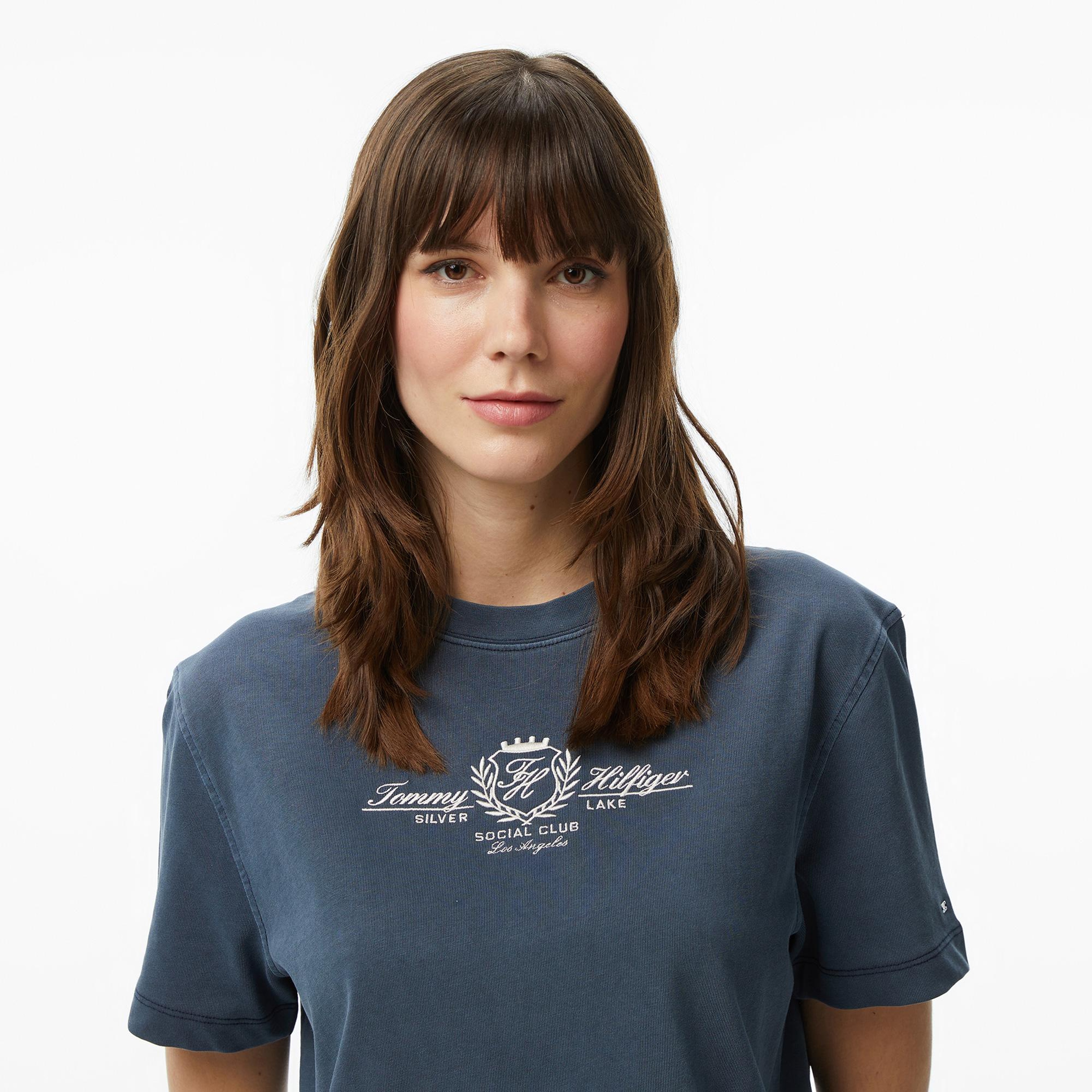 Tommy Hilfiger Varsity Crest Kadın Lacivert T-Shirt