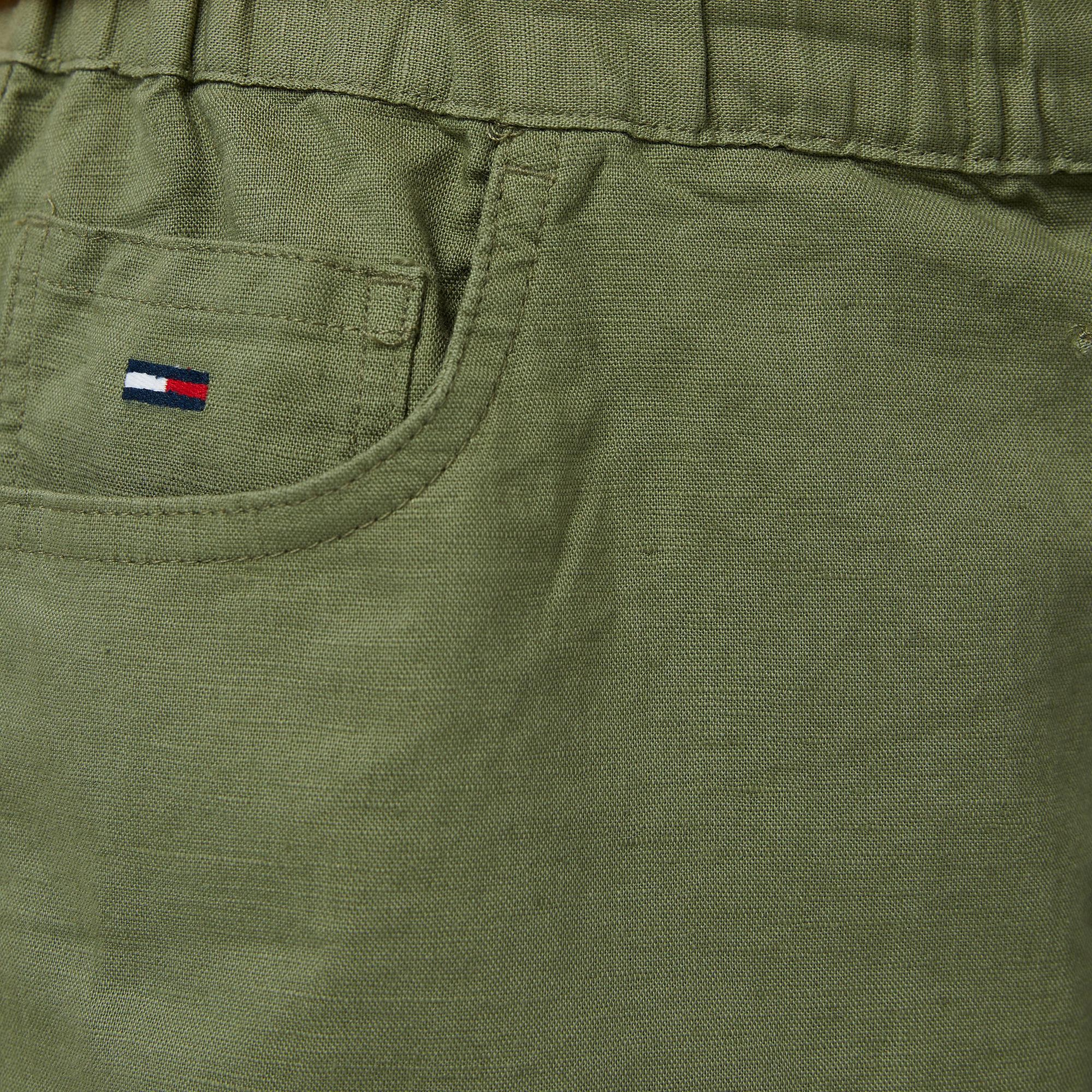 Tommy Hilfiger Linen Kadın Yeşil Şort