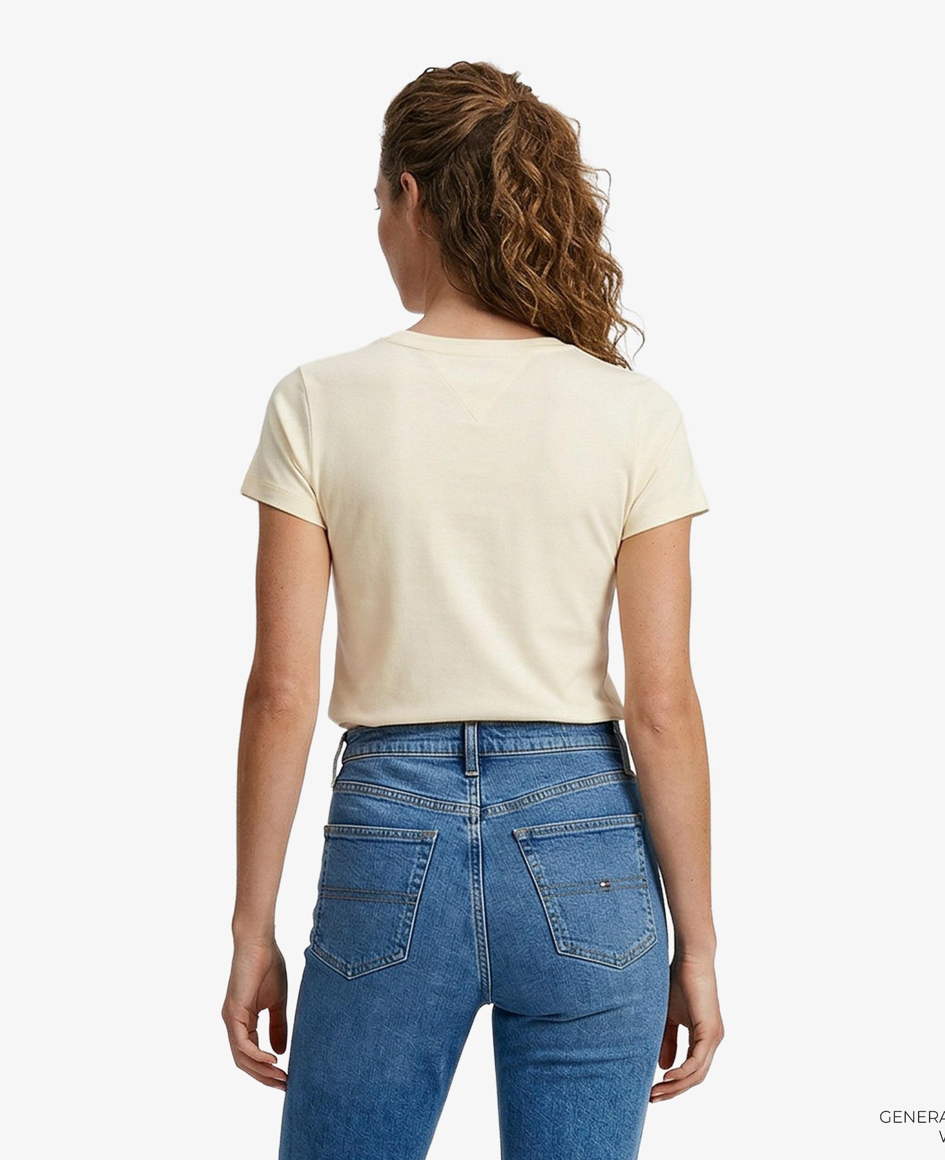 Tommy Hilfiger Linear Kadın Sarı T-Shirt