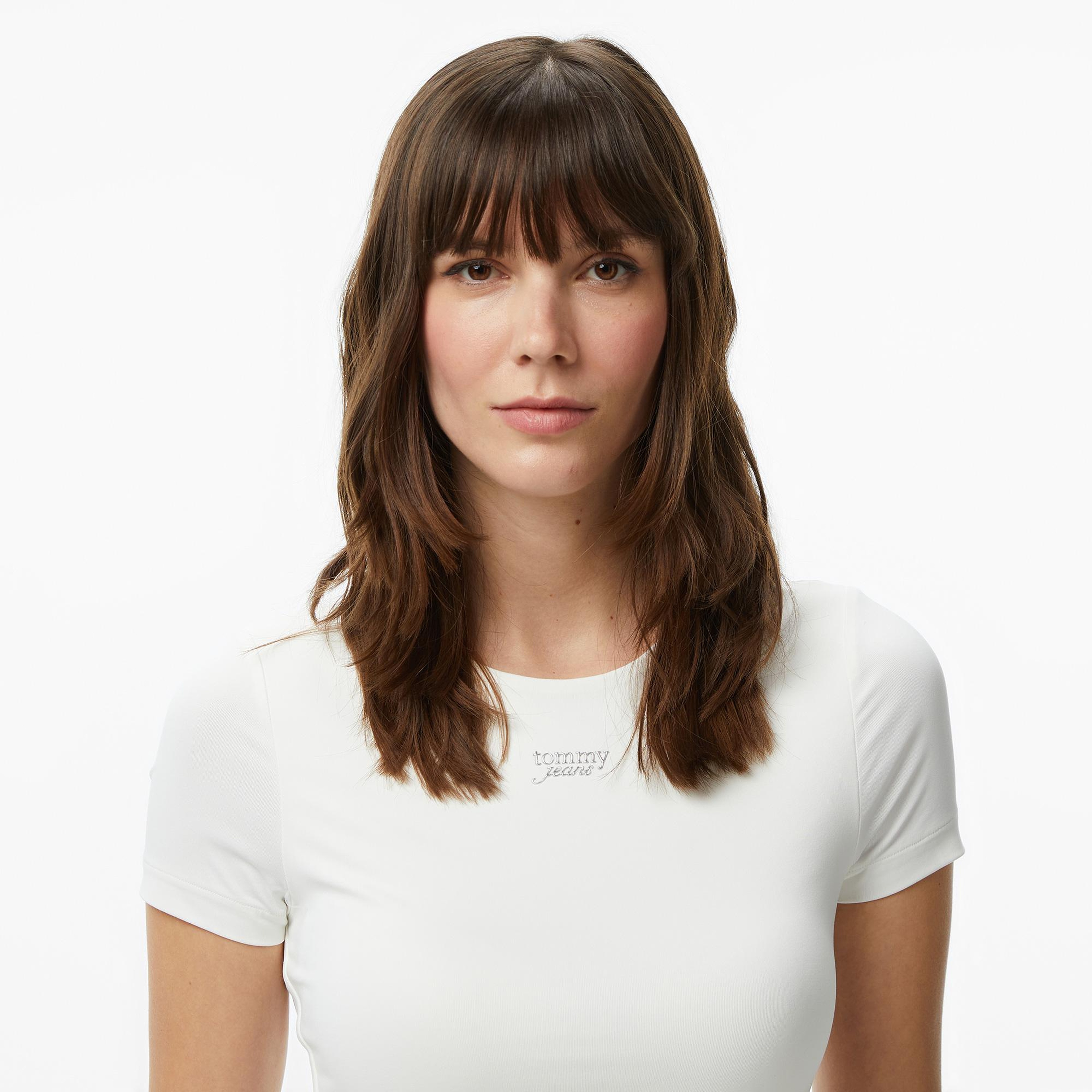 Tommy Hilfiger Body Essentials Kadın Beyaz T-Shirt