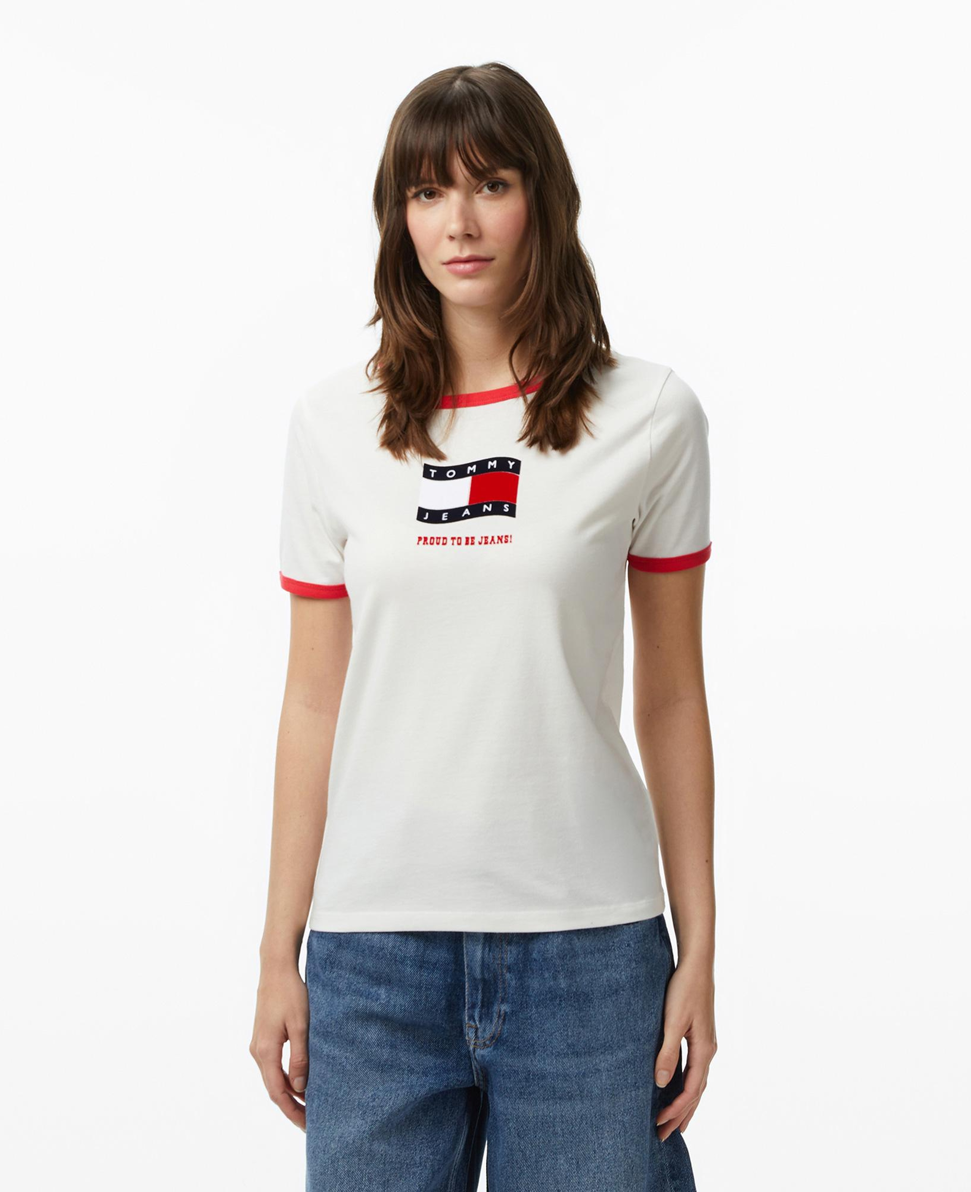 Tommy Hilfiger Novelty Kadın Beyaz T-Shirt