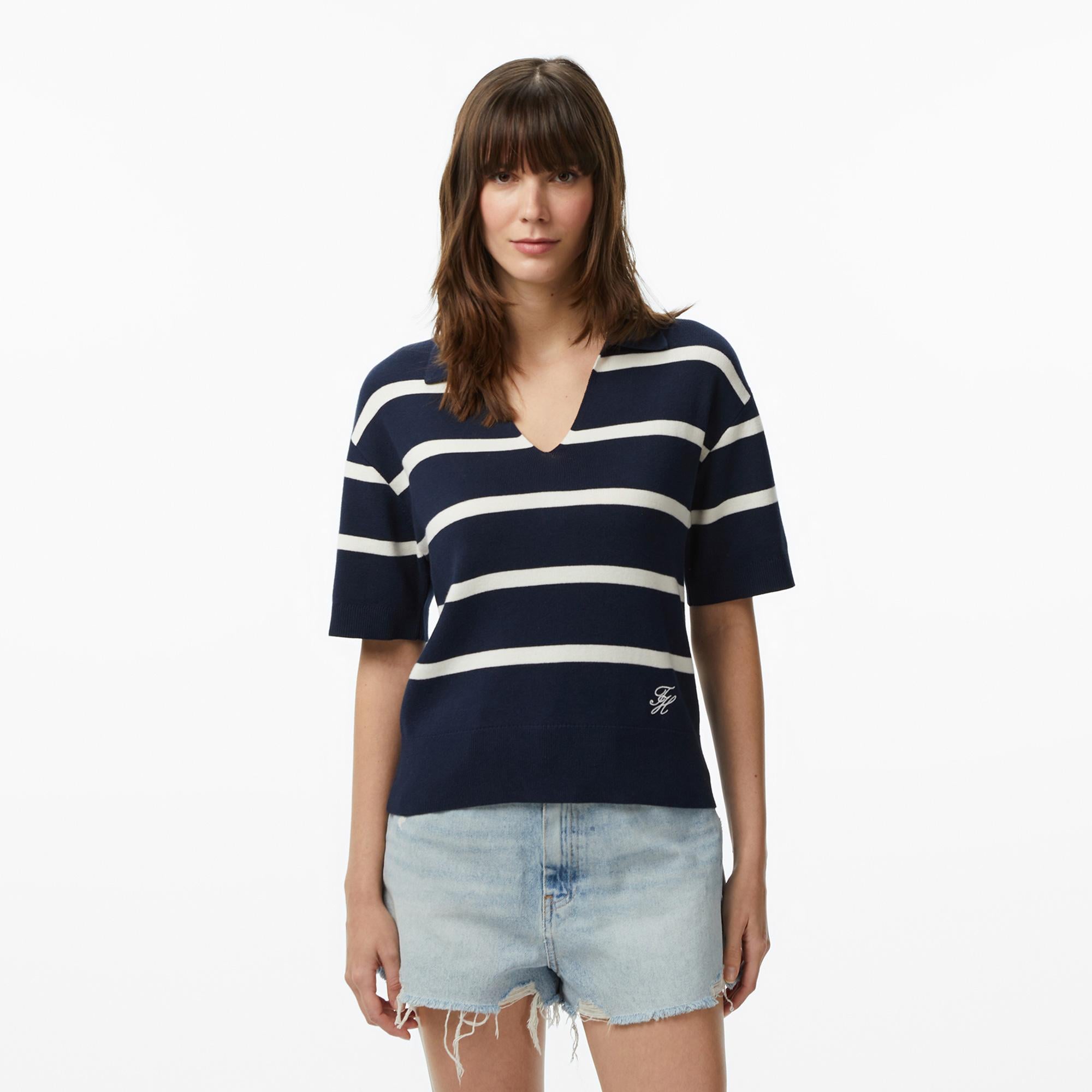 Tommy Hilfiger Full Needle Kadın Lacivert Triko