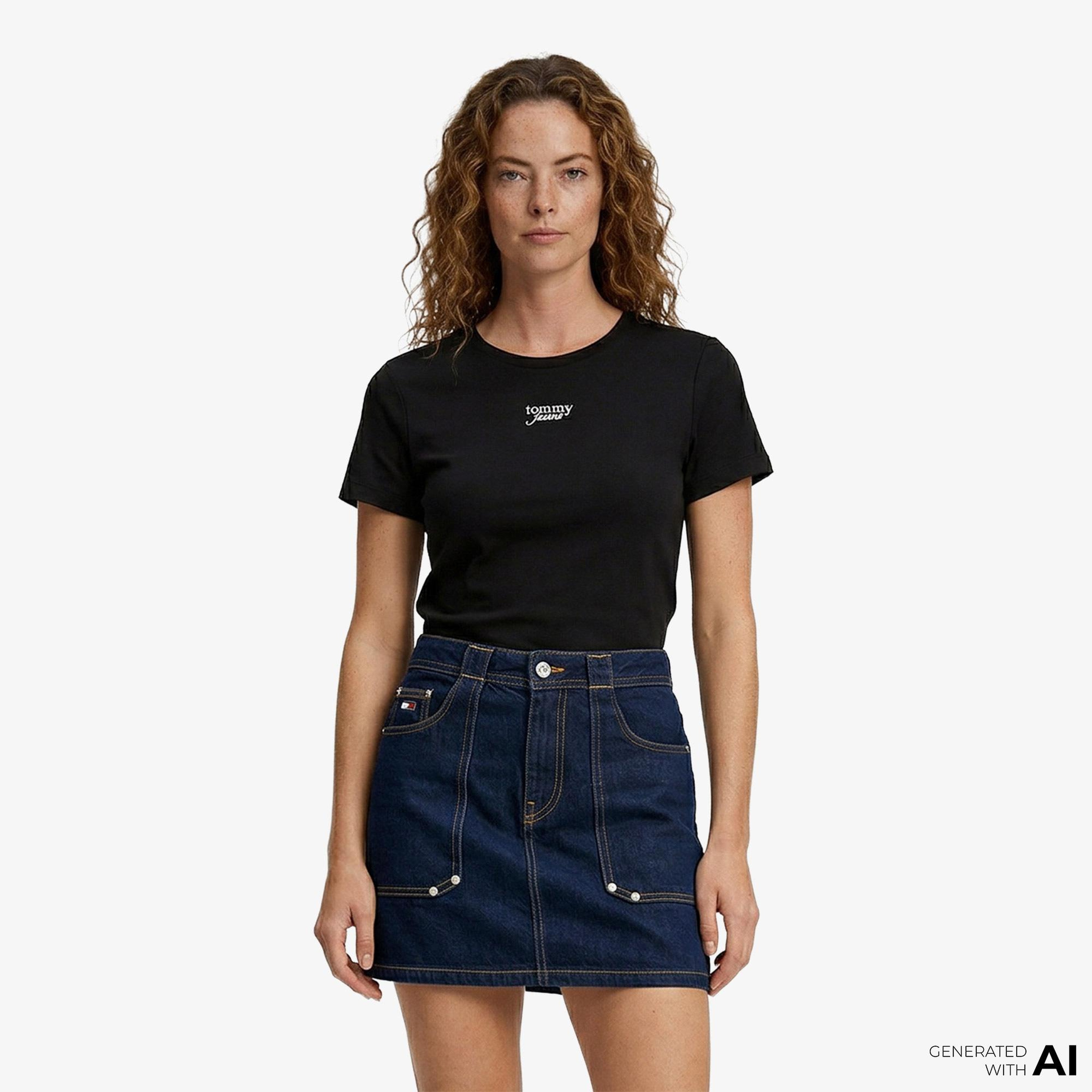 Tommy Hilfiger Body Essentials Kadın Siyah T-Shirt