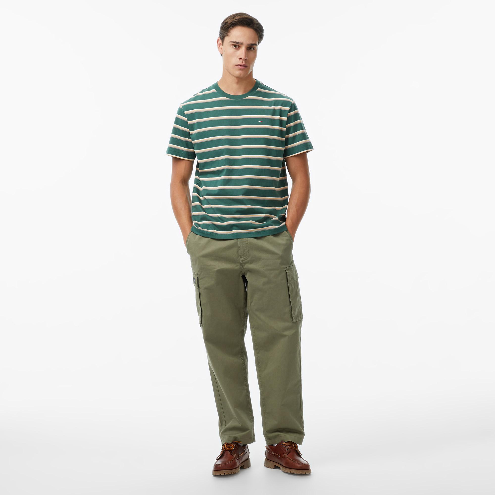 Tommy Hilfiger Classic Flag Erkek Yeşil T-Shirt