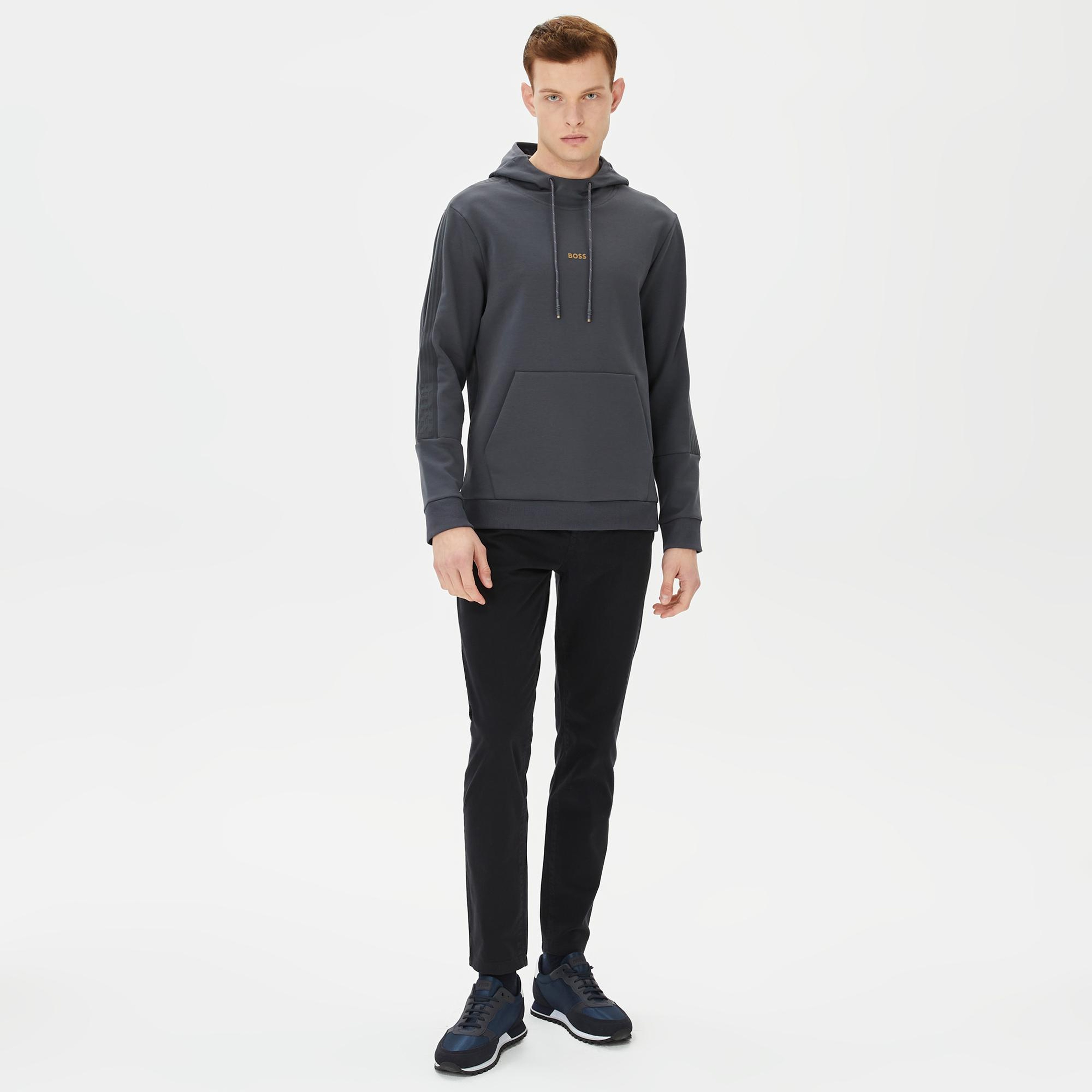 Boss Erkek Gri Sweatshirt