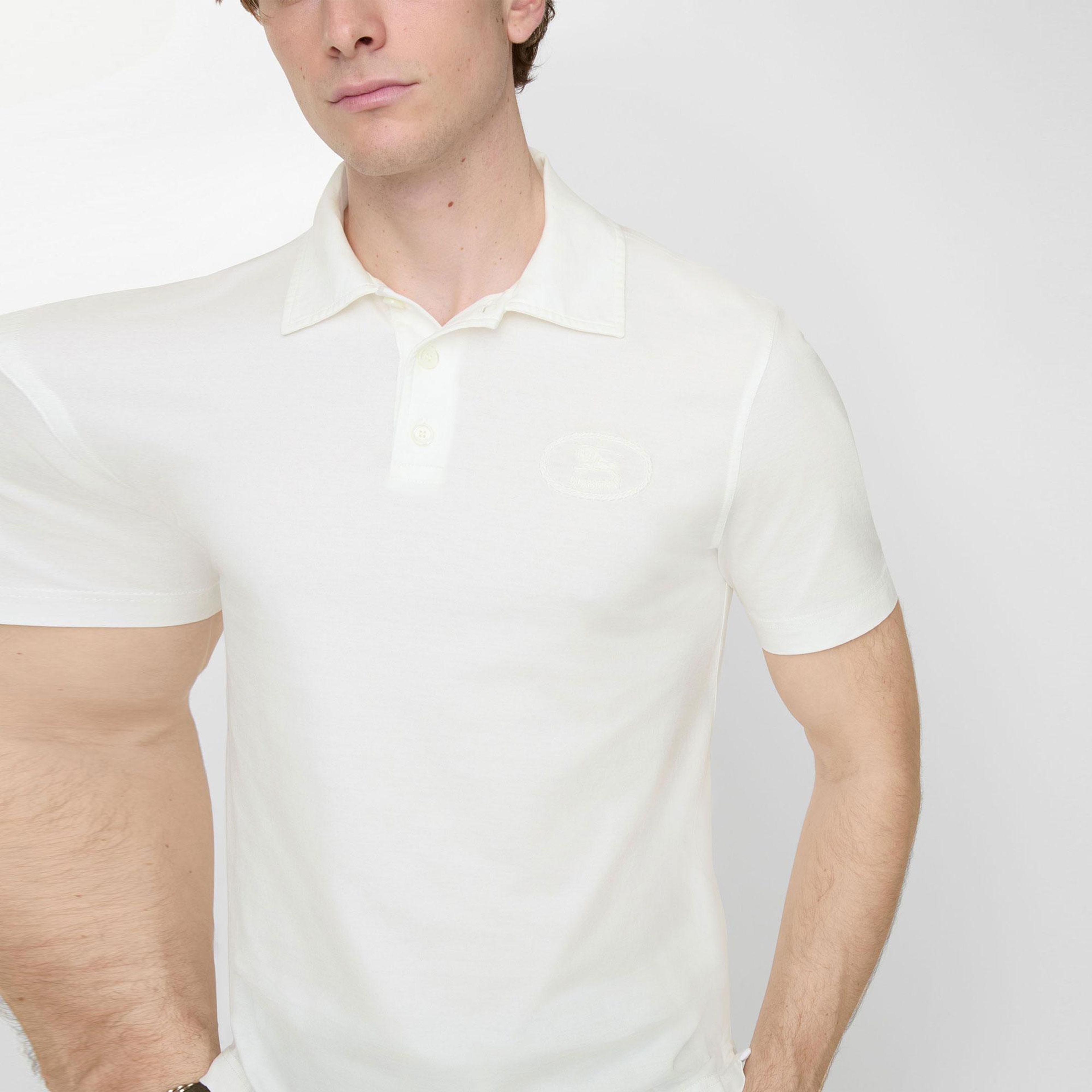 Burberry Erkek Beyaz Polo