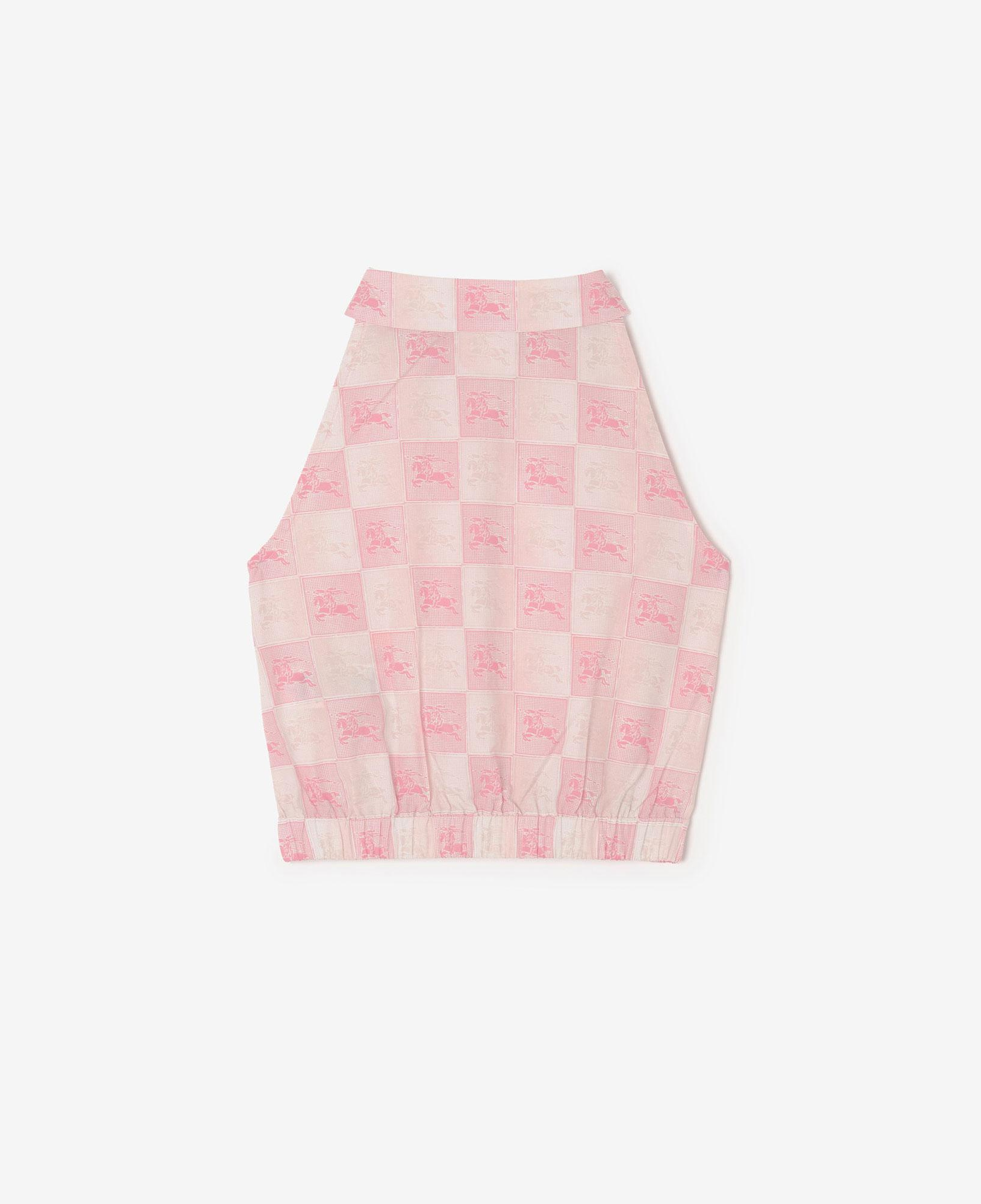 Burberry Ekd Checkerboard Cotton Çocuk Pembe Gömlek
