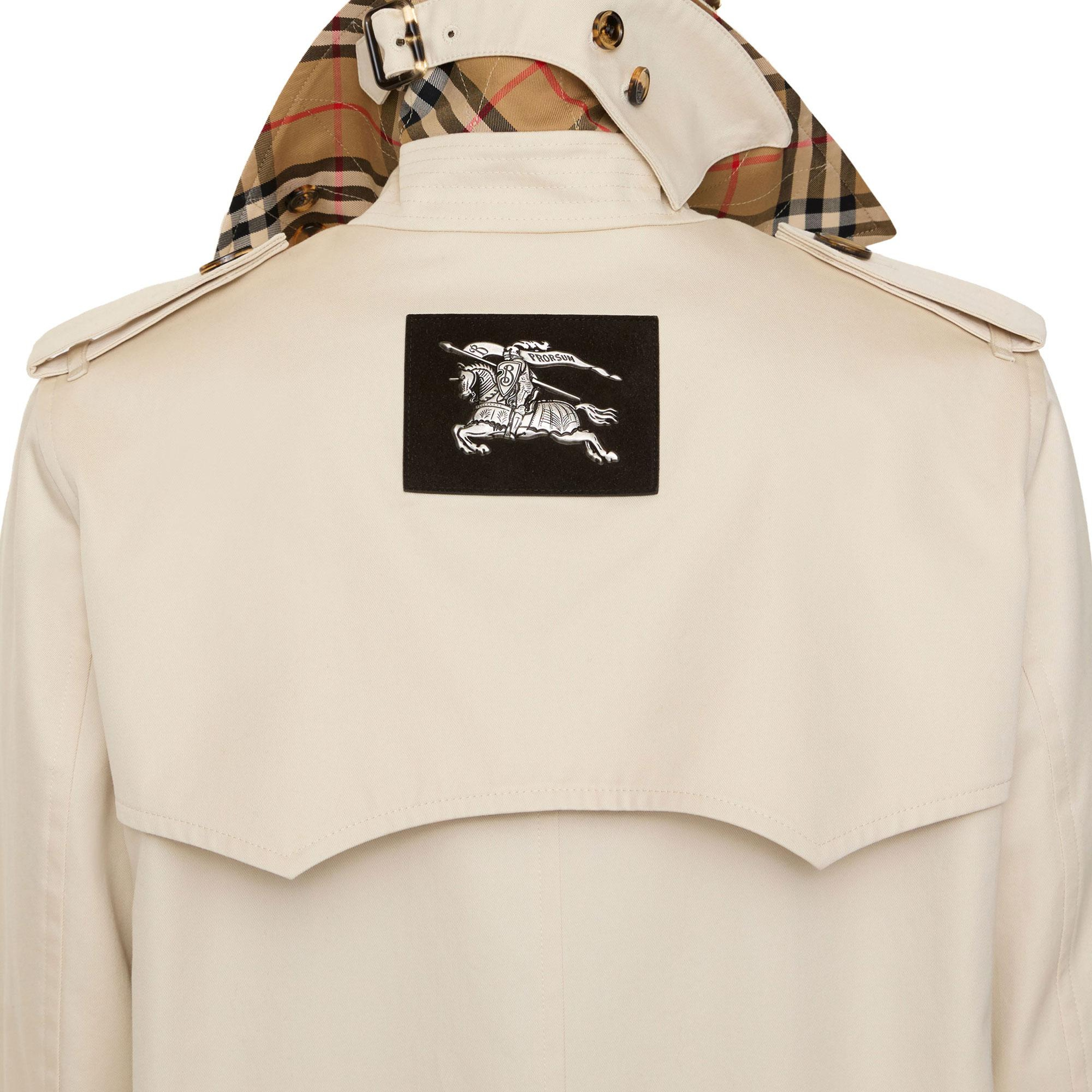 Burberry Short Summerside Gabardine Kadın Krem Trençkot