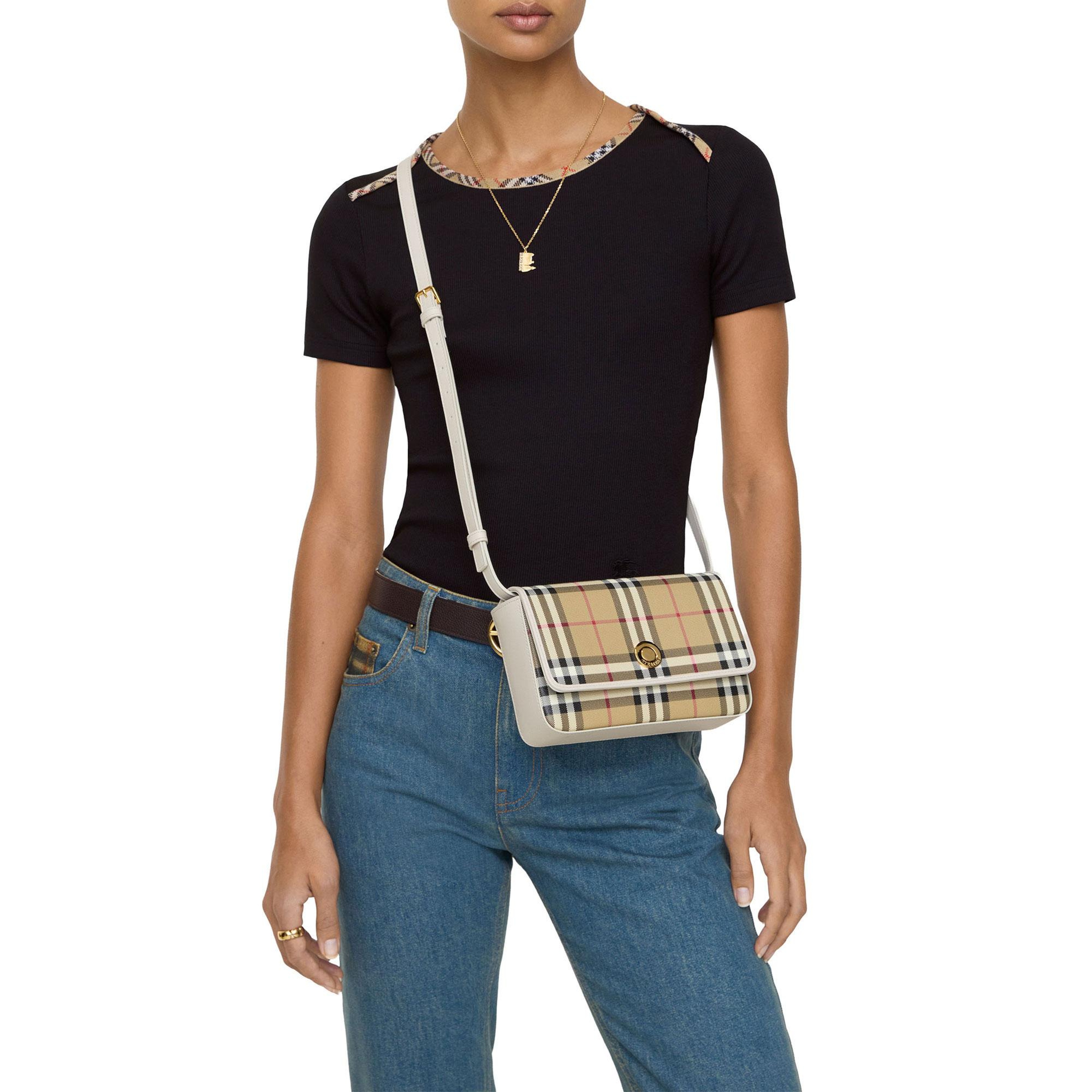 Burberry Hampshire Kadın Bej El Çantası