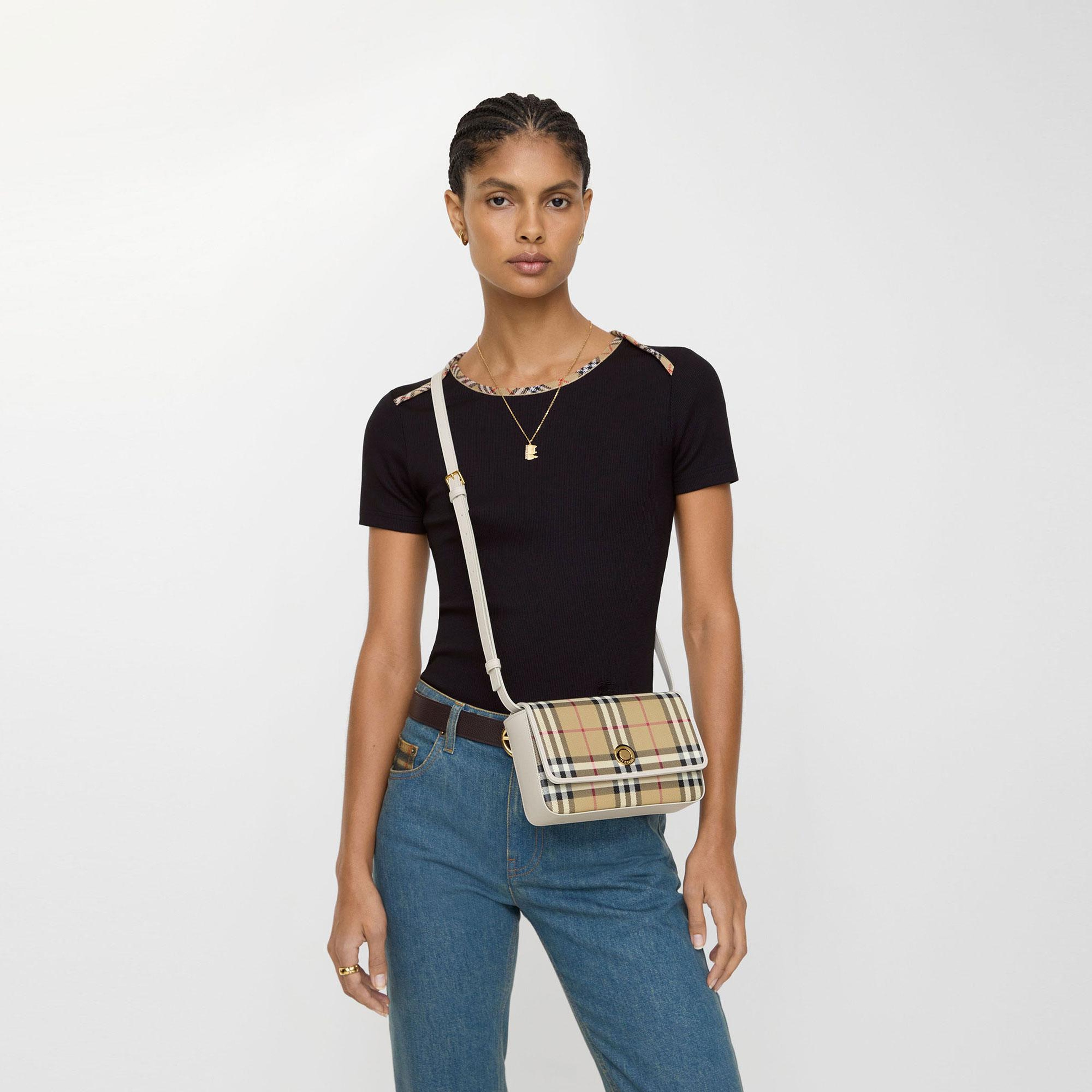 Burberry Hampshire Kadın Bej El Çantası