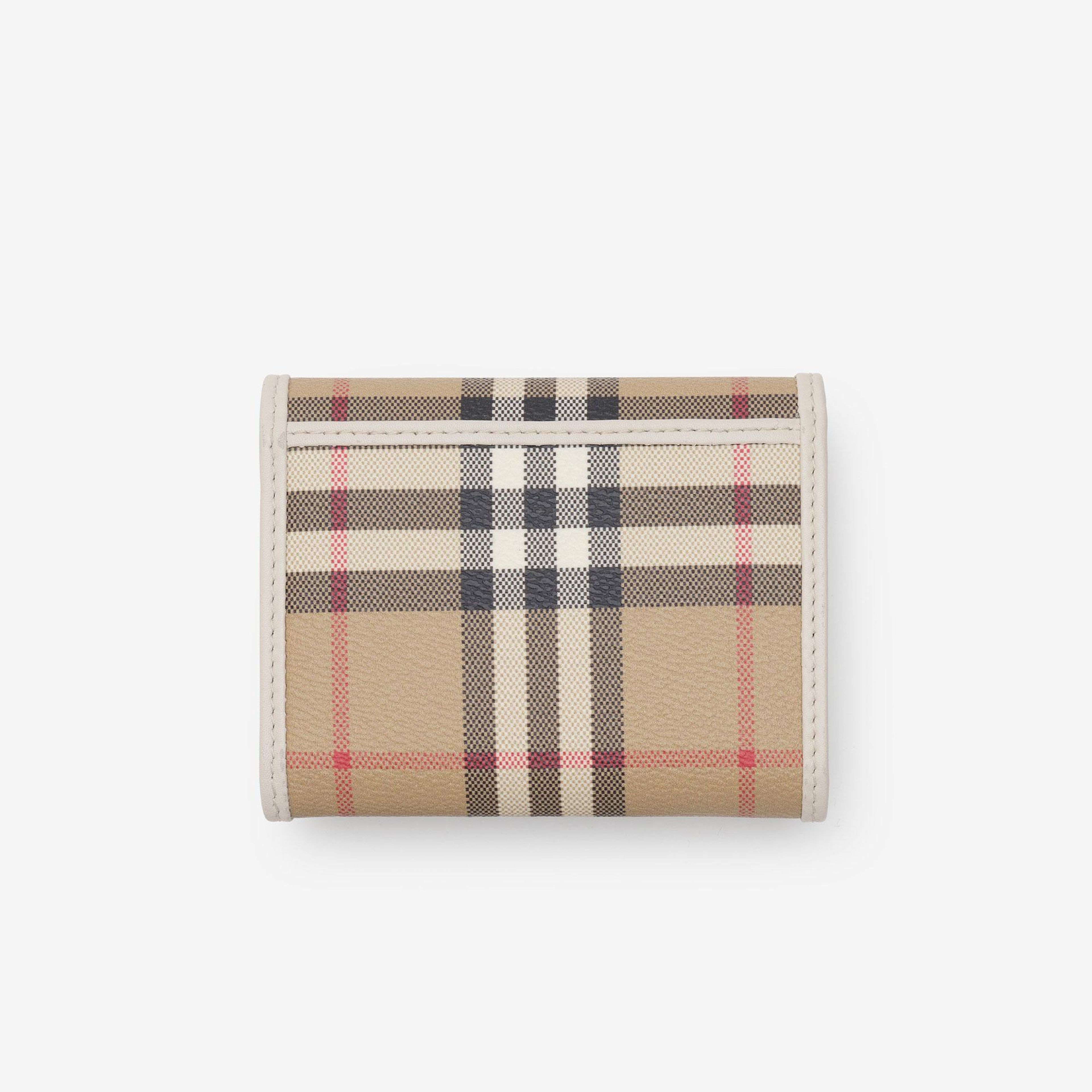 Burberry Small Check Folding Kadın Bej Cüzdan
