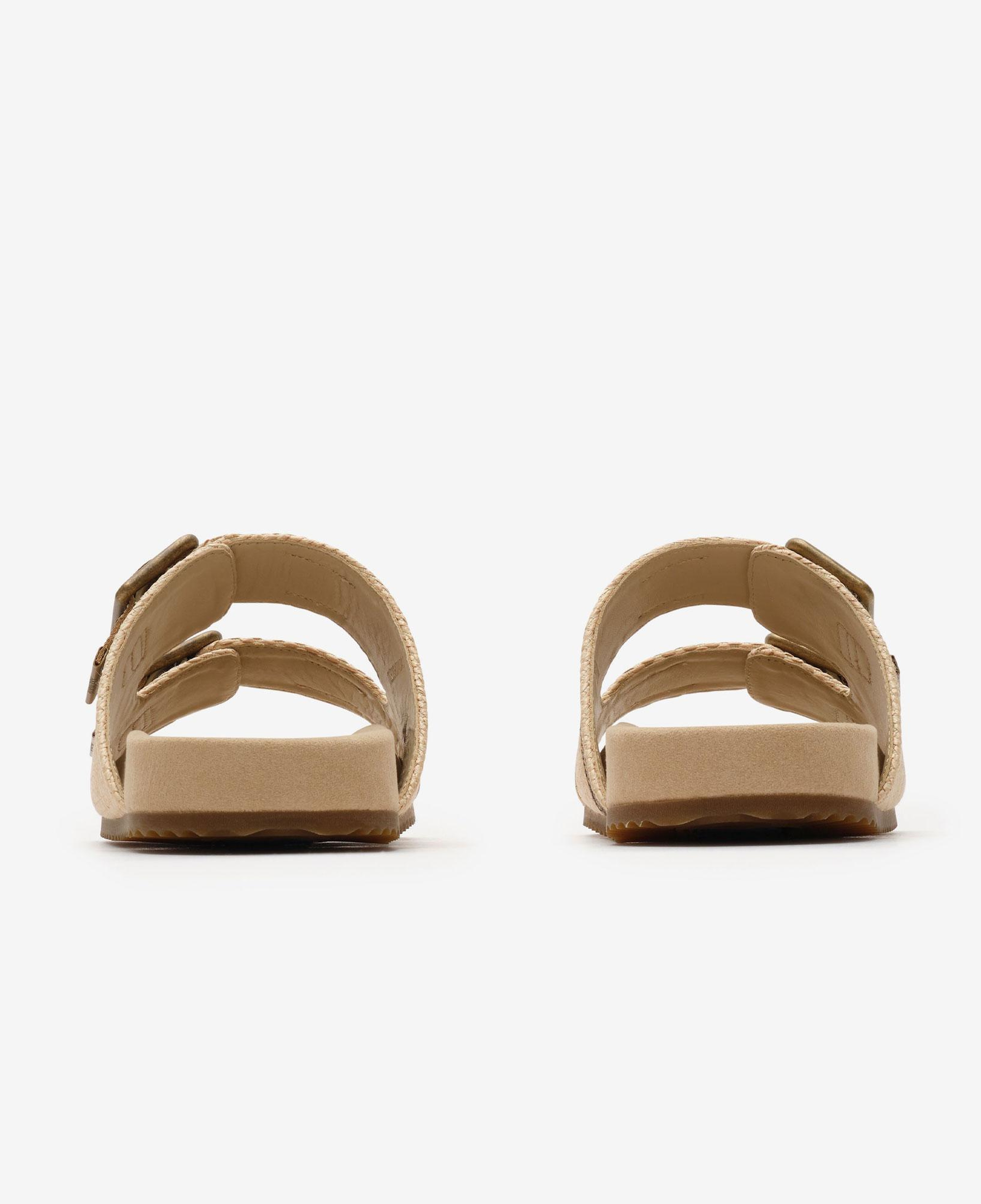 Burberry Raffia-Effect Urchin Kadın Bej Sandalet