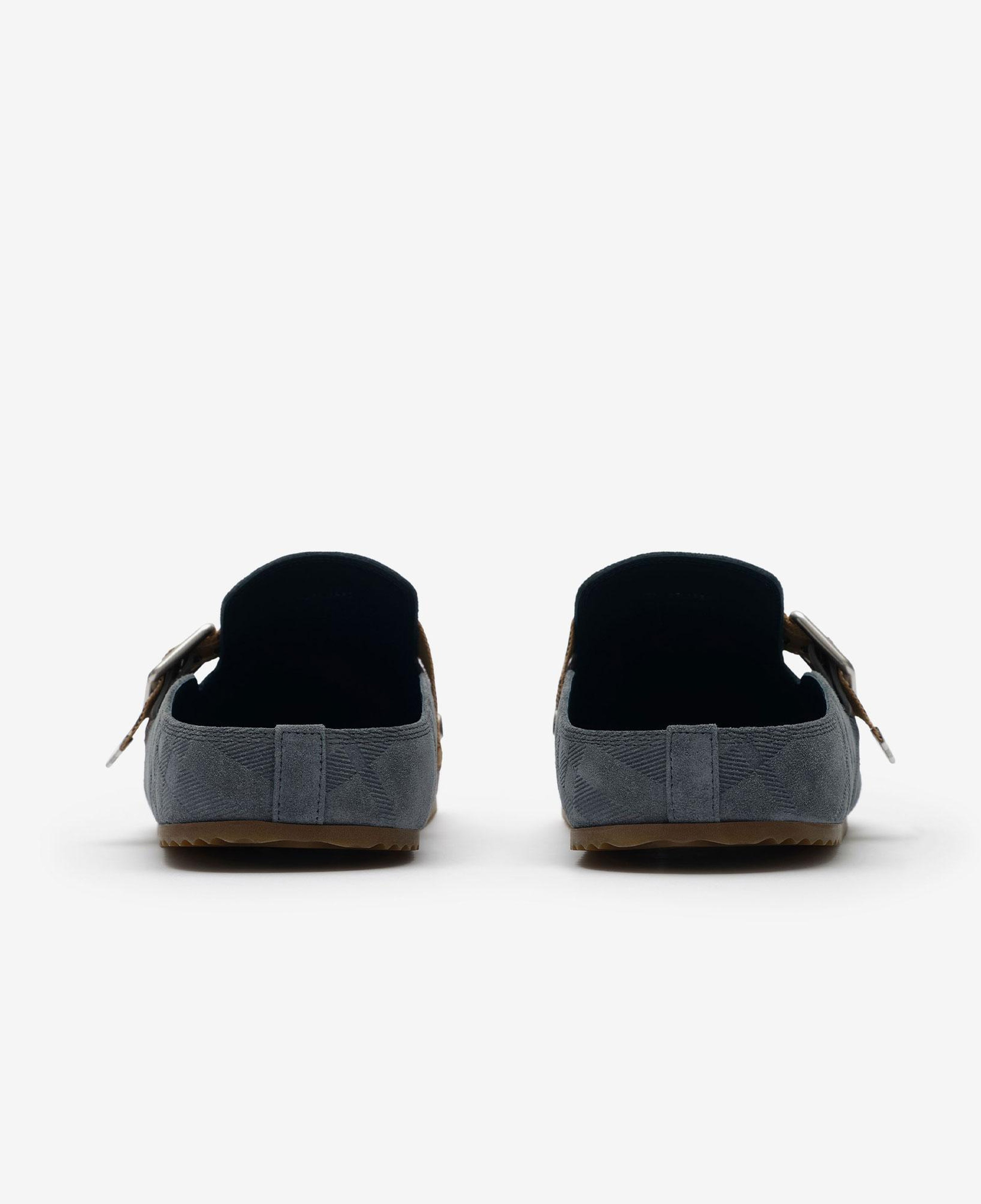 Burberry Check Suede Urchin Erkek Mavi Sandalet