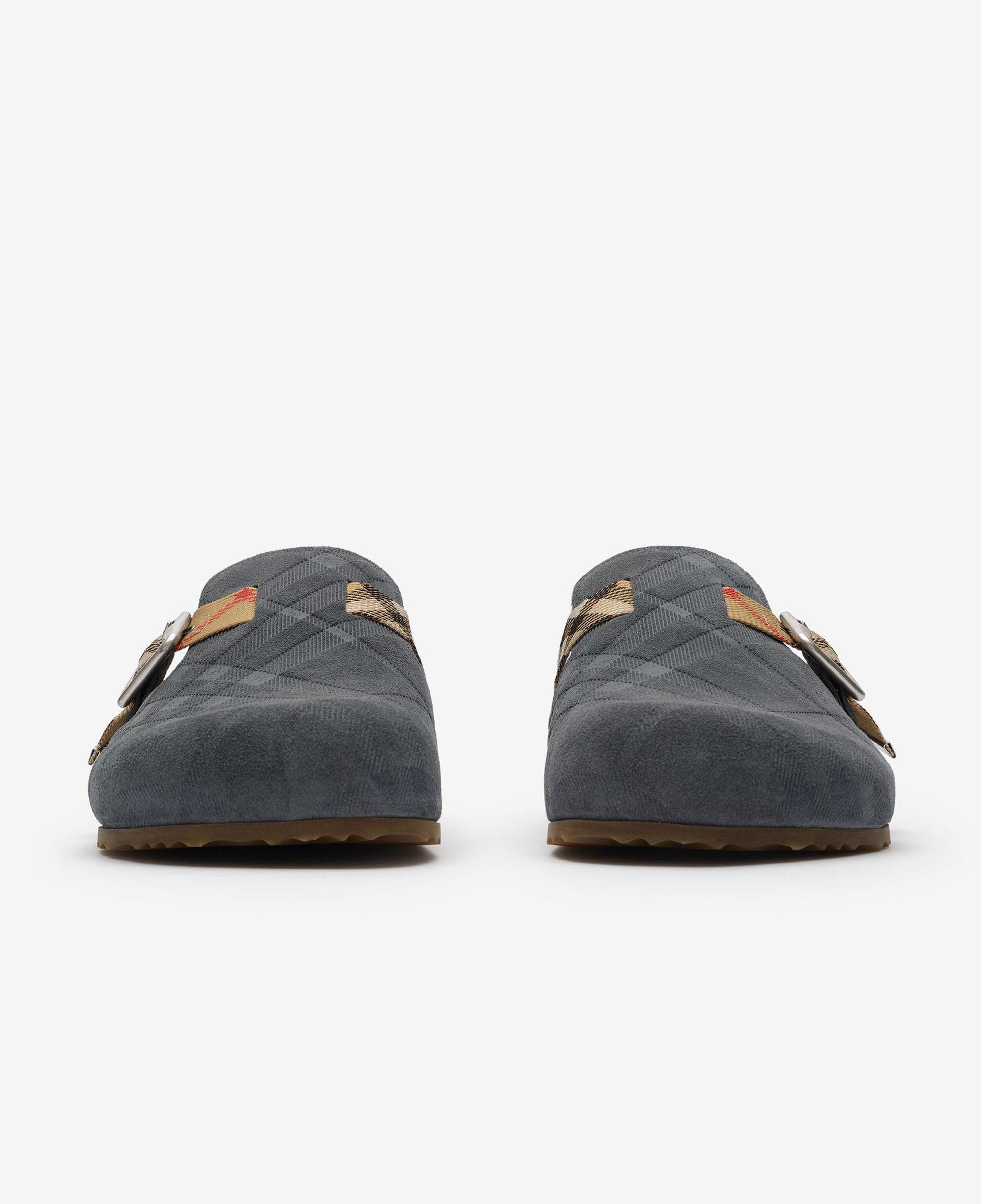 Burberry Check Suede Urchin Erkek Mavi Sandalet