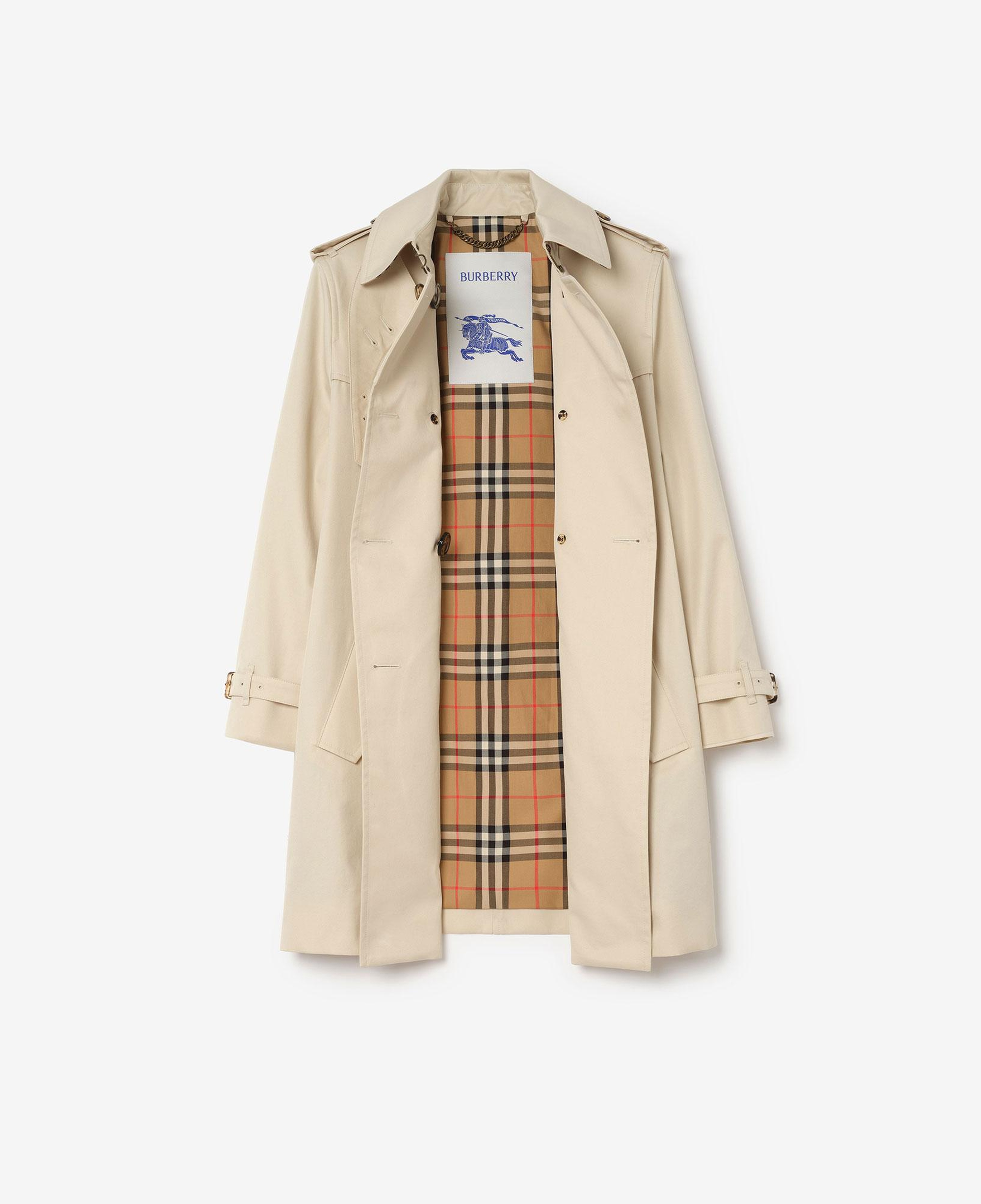 Burberry Short Summerside Gabardine Kadın Krem Trençkot
