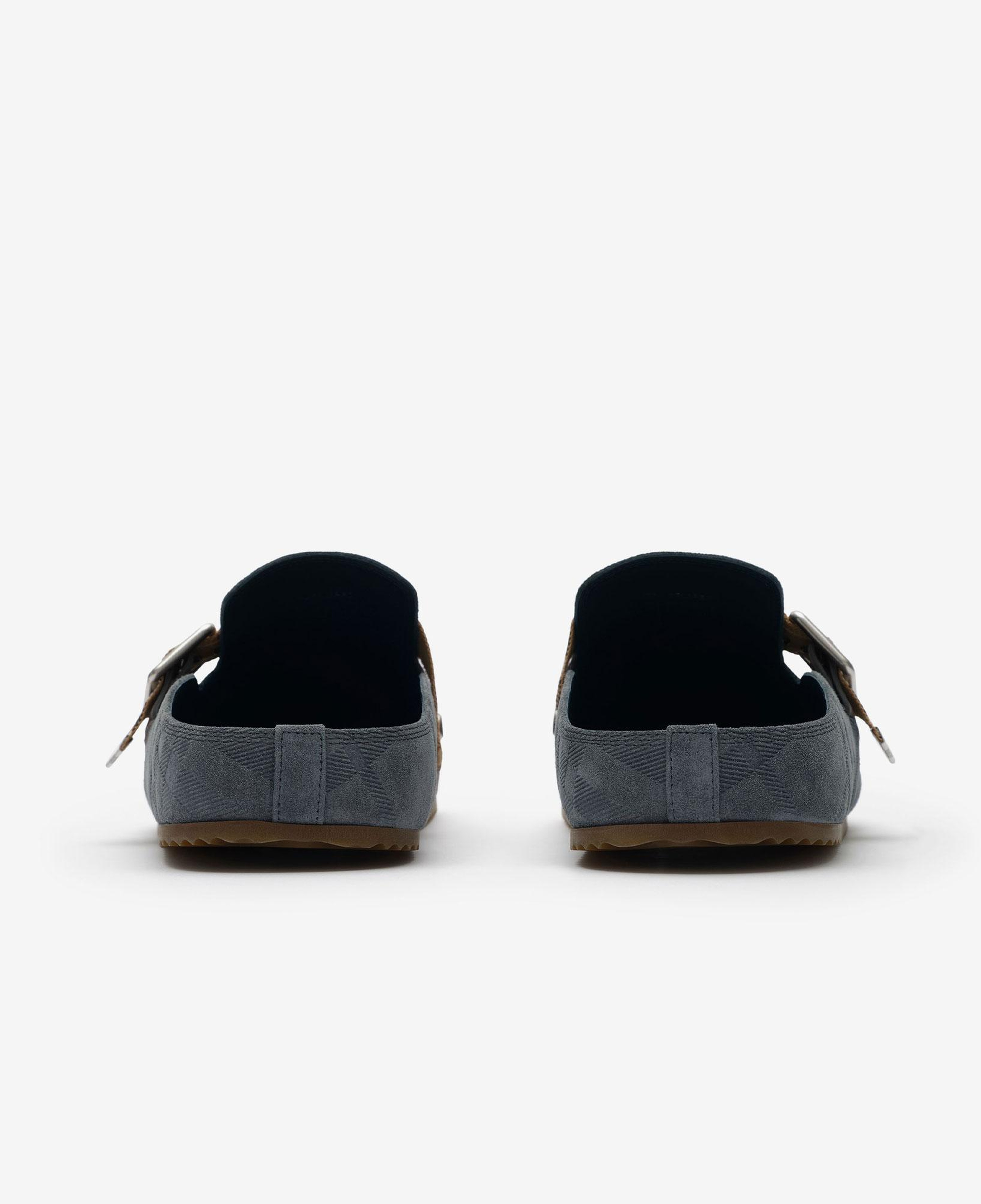 Burberry Check Suede Urchin Erkek Mavi Sandalet