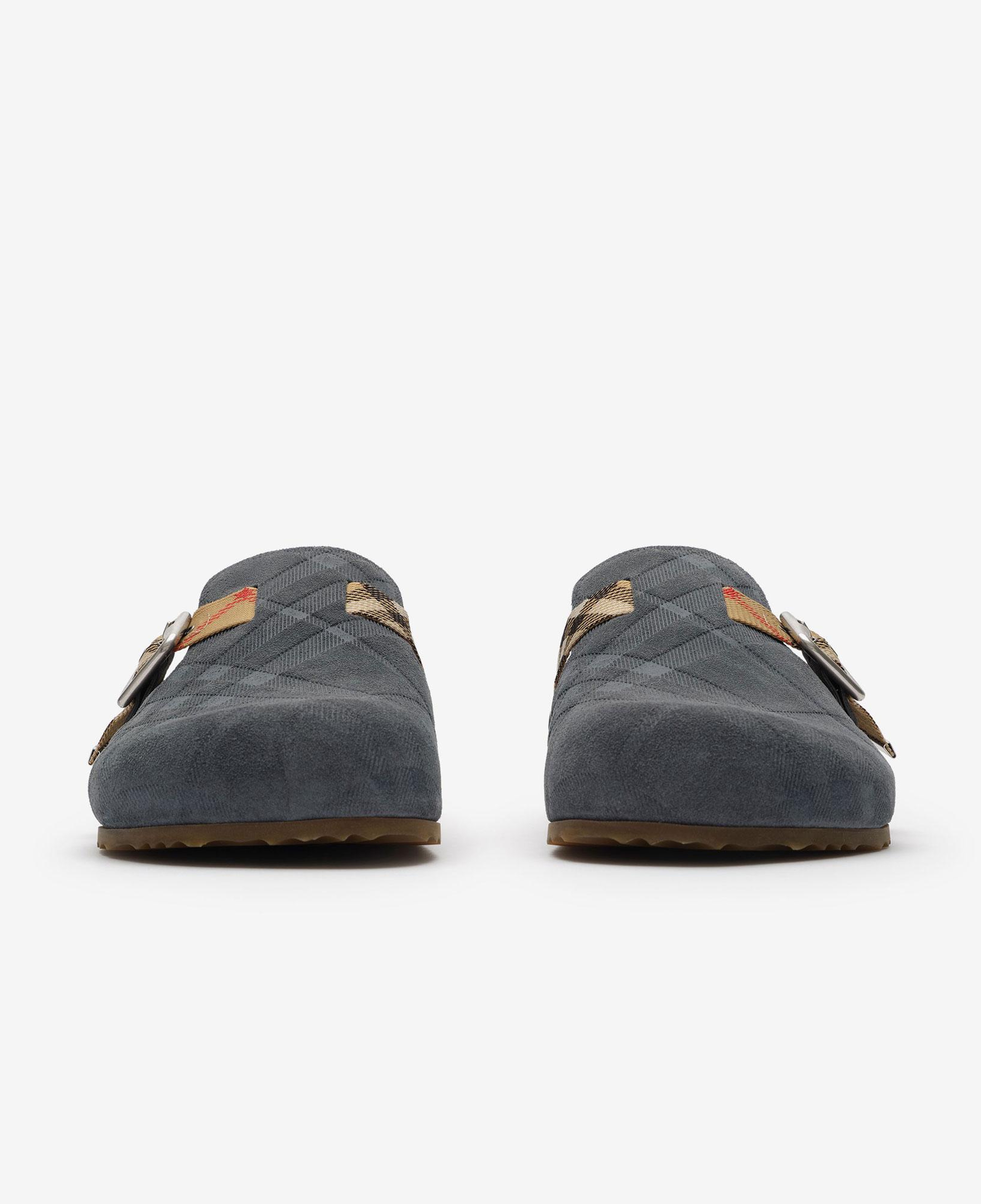 Burberry Check Suede Urchin Erkek Mavi Sandalet