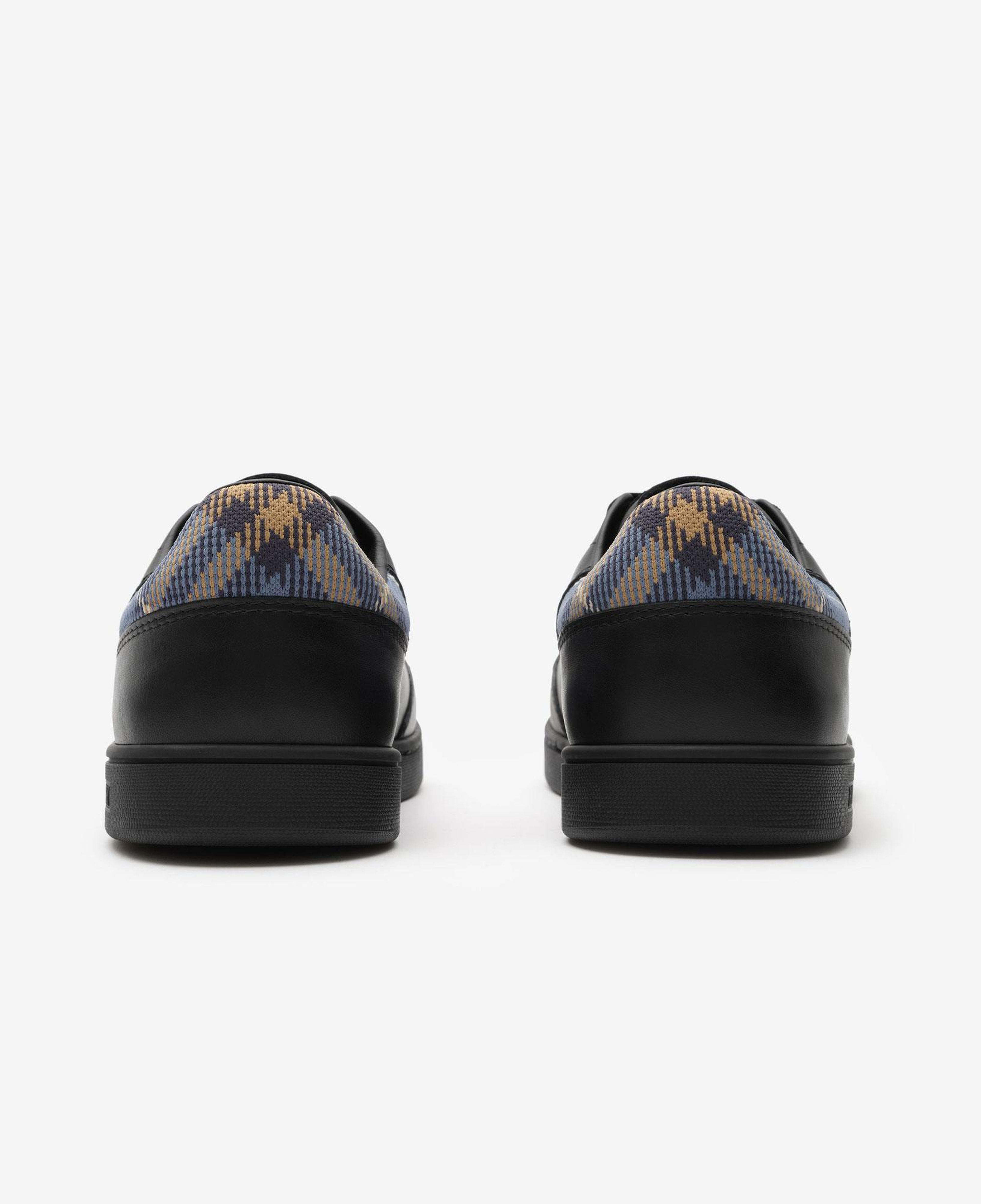 Burberry Leather Set Erkek Siyah Sneaker