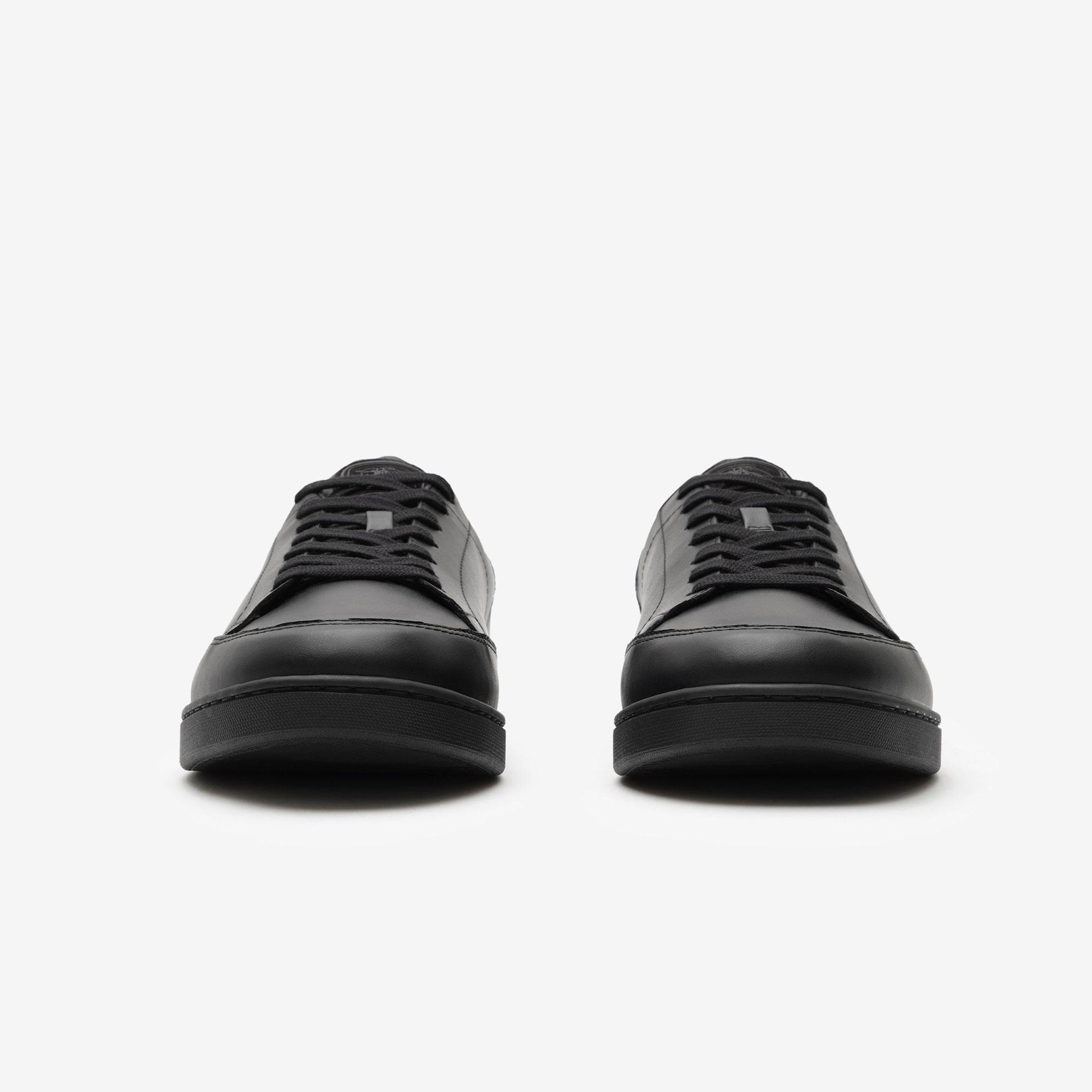 Burberry Leather Set Erkek Siyah Sneaker