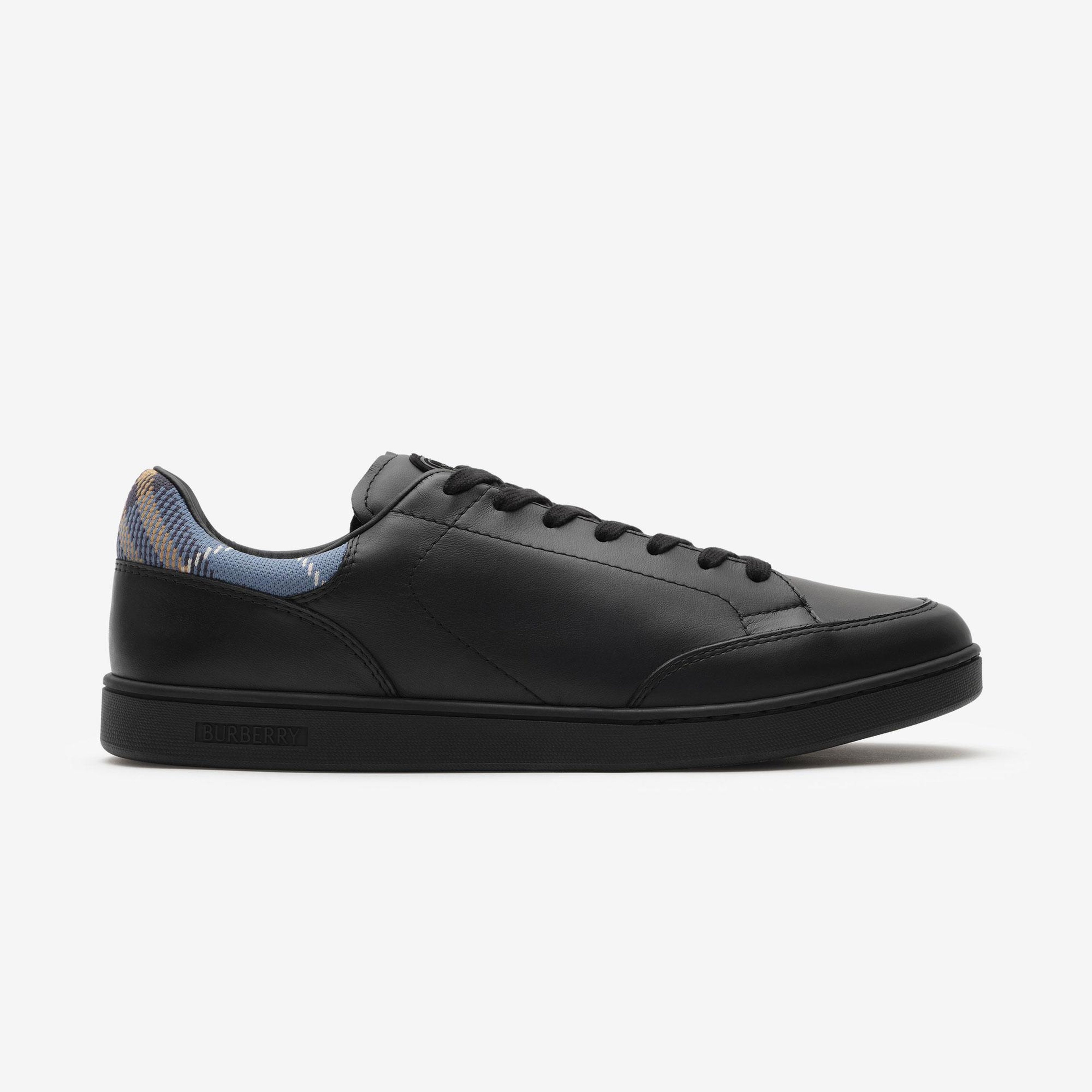 Burberry Leather Set Erkek Siyah Sneaker