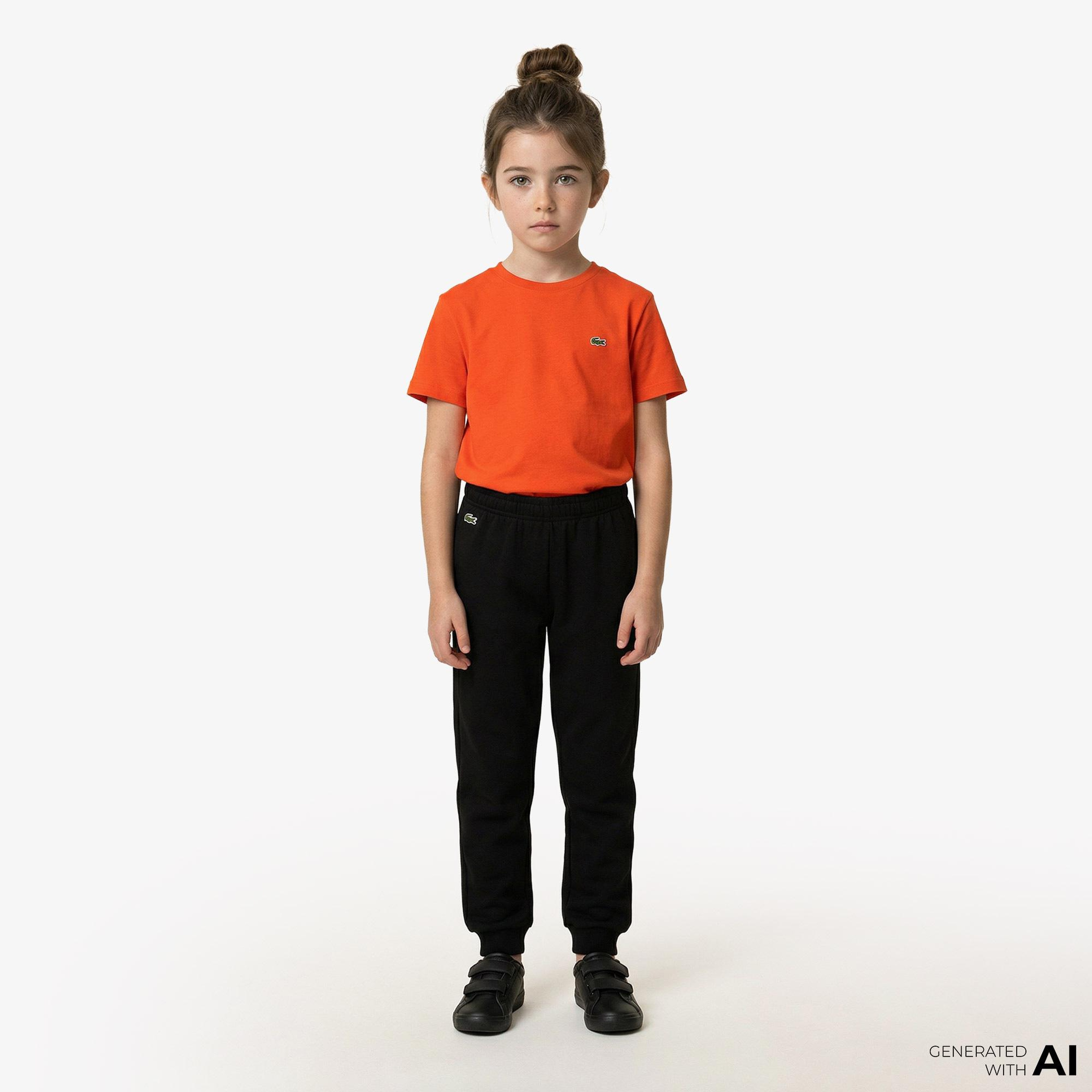 Lacoste Çocuk Bisiklet Yaka Turuncu T-Shirt