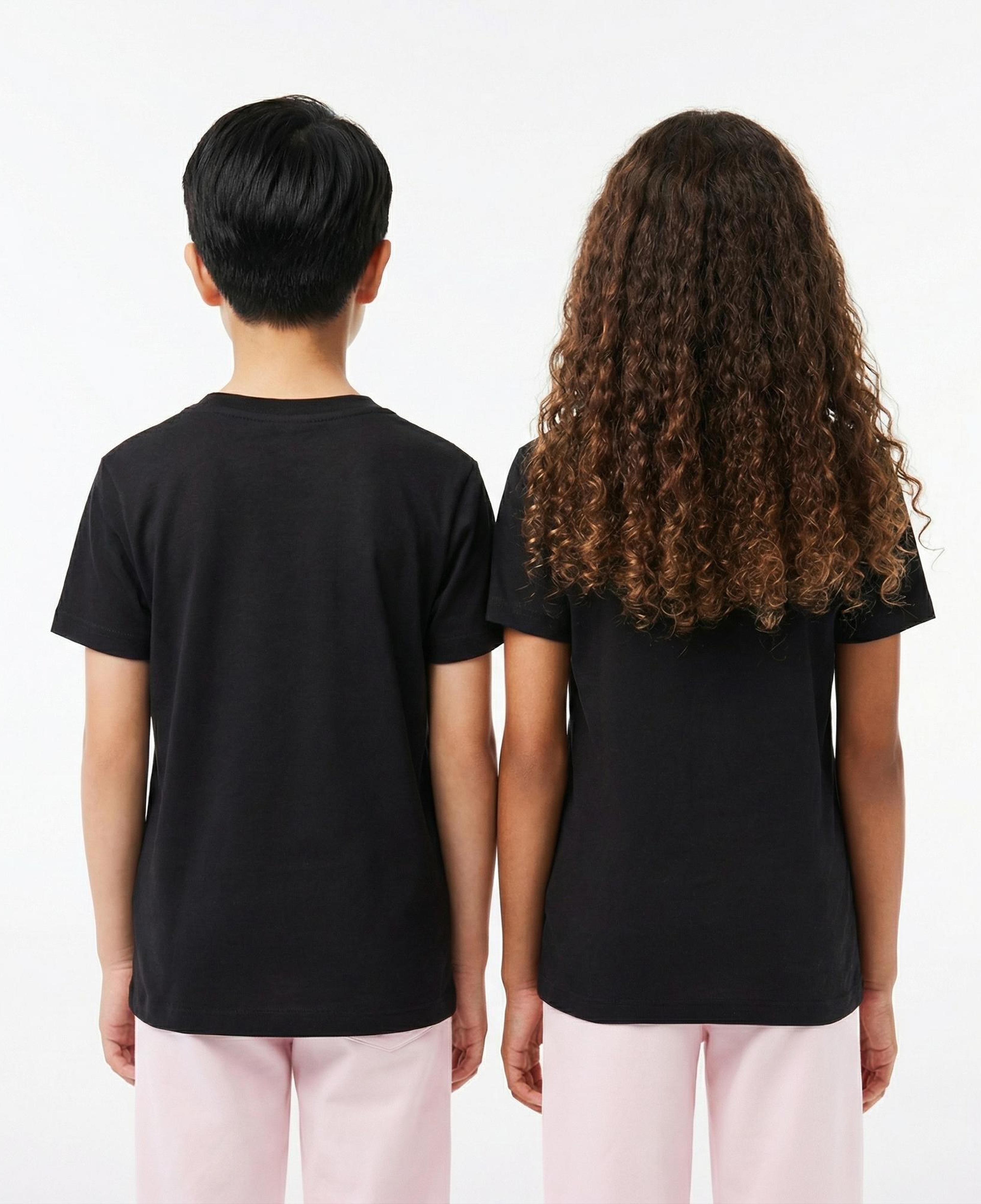 Lacoste Çocuk Bisiklet Yaka Siyah T-Shirt
