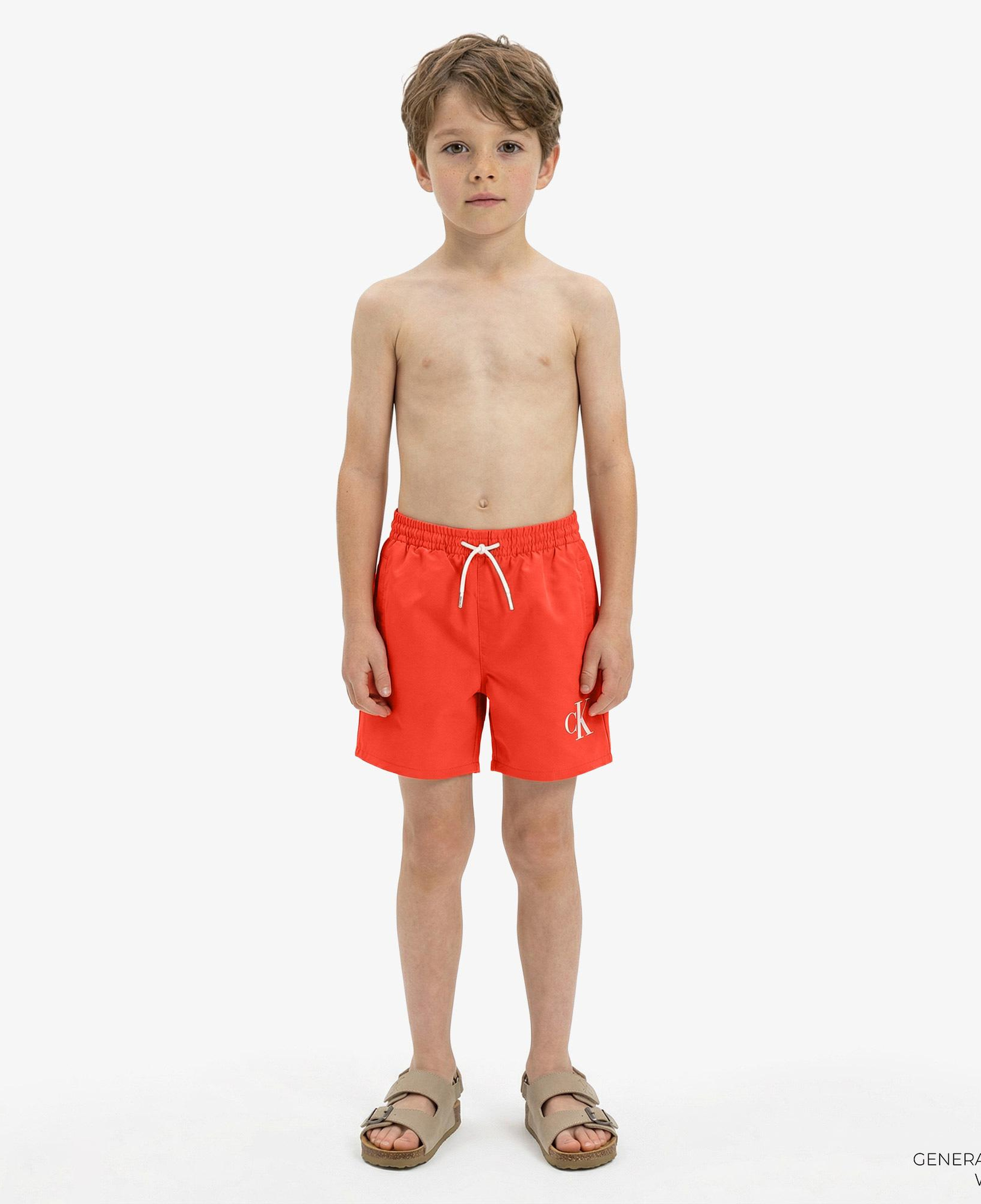 Calvin Klein Medium Drawstring Çocuk Kırmızı Deniz Şortu