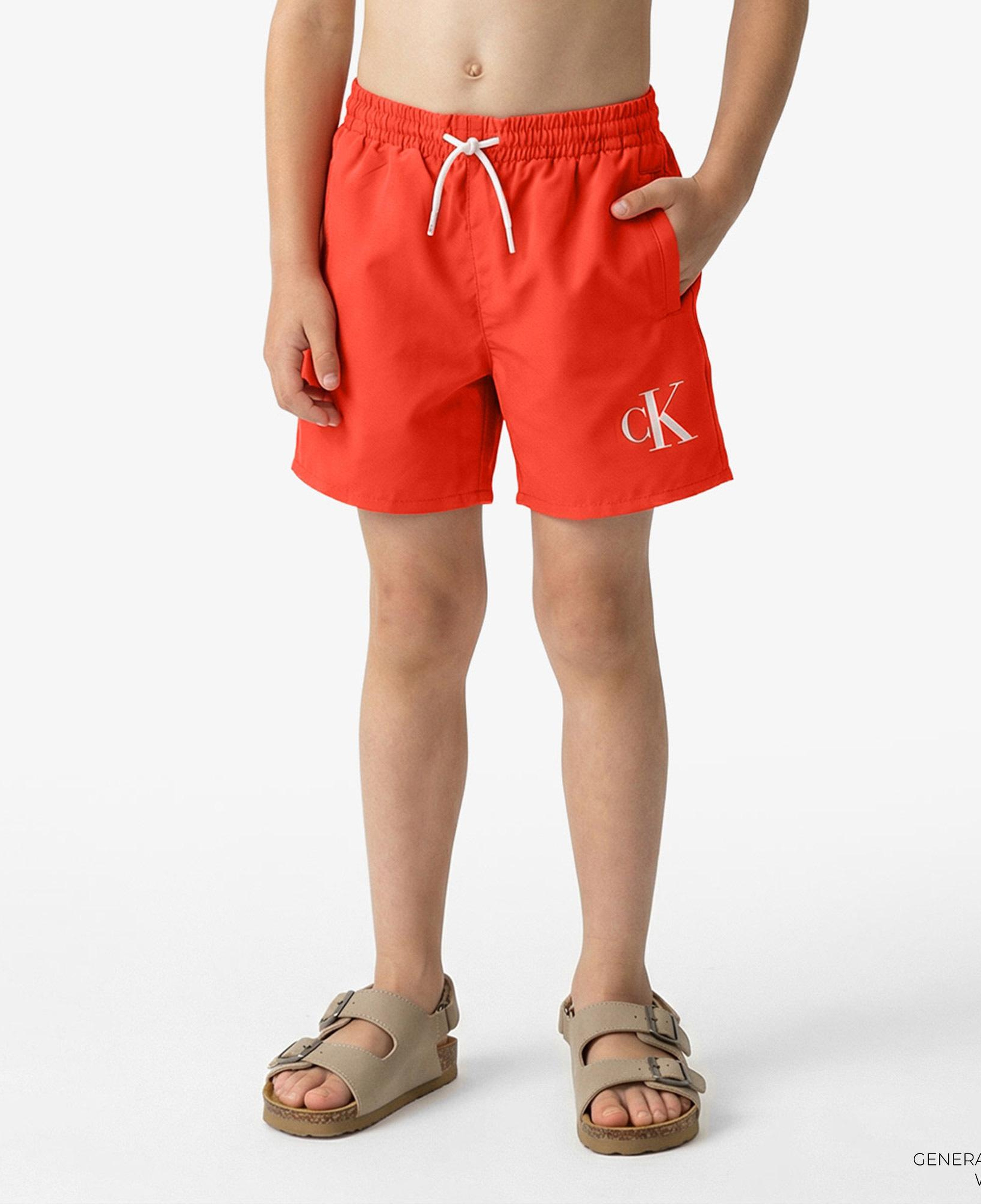 Calvin Klein Medium Drawstring Çocuk Kırmızı Deniz Şortu