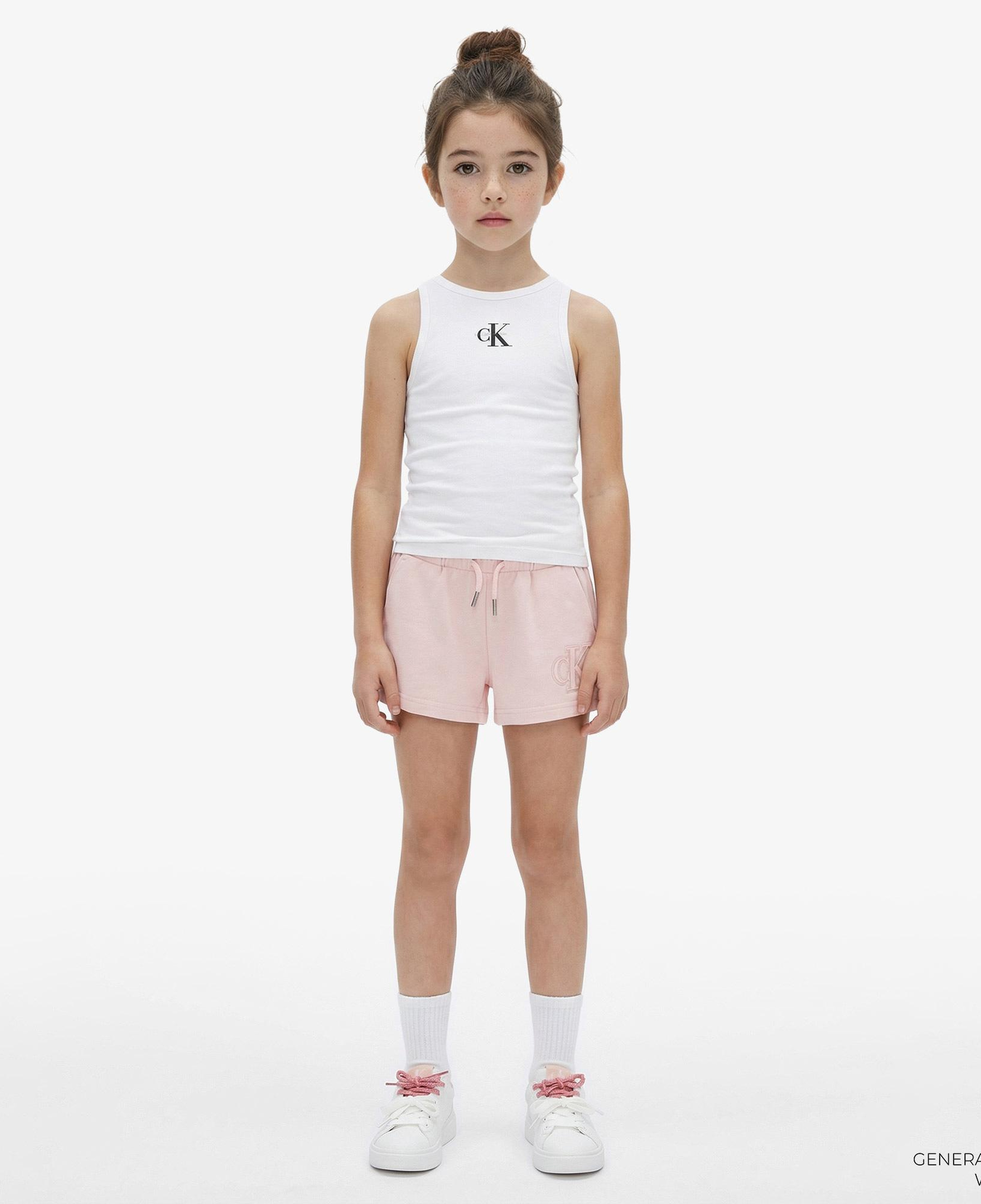 Calvin Klein Logo Knit Çocuk Pembe Şort