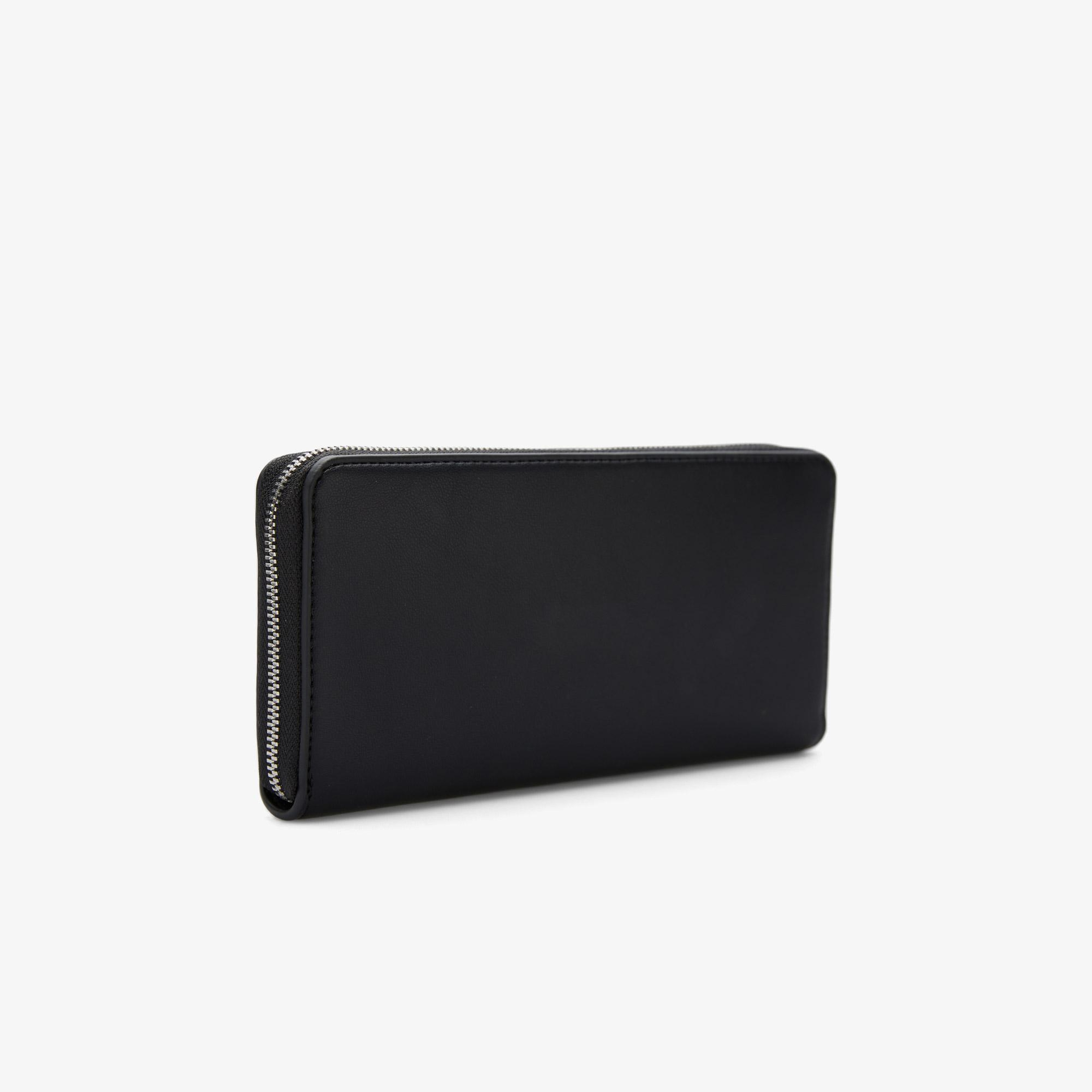 Calvin Klein Webbing Strap Long Zip Around Kadın Siyah Cüzdan