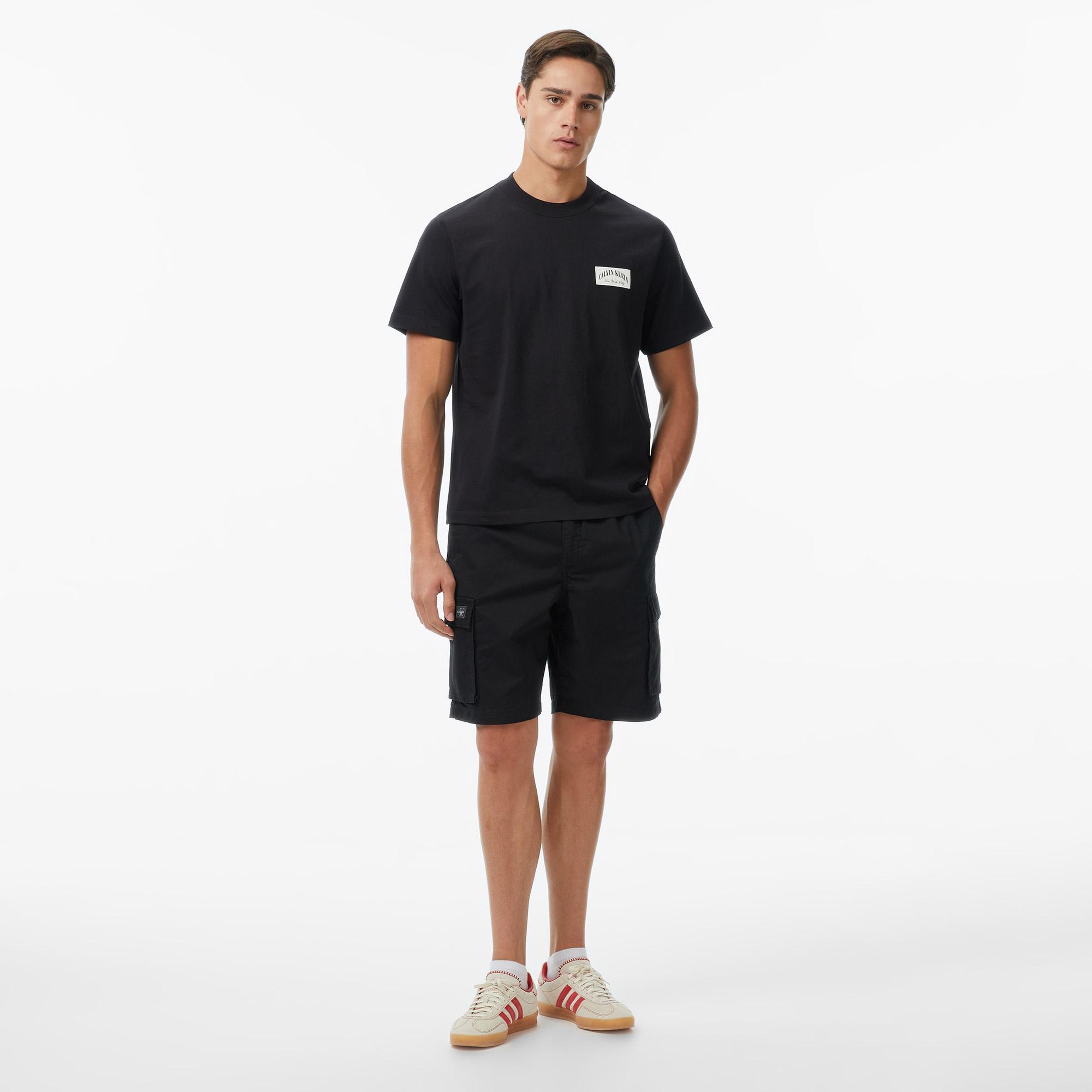 Calvin Klein 20S Easy Collegiate Badge  Erkek Siyah T-Shirt