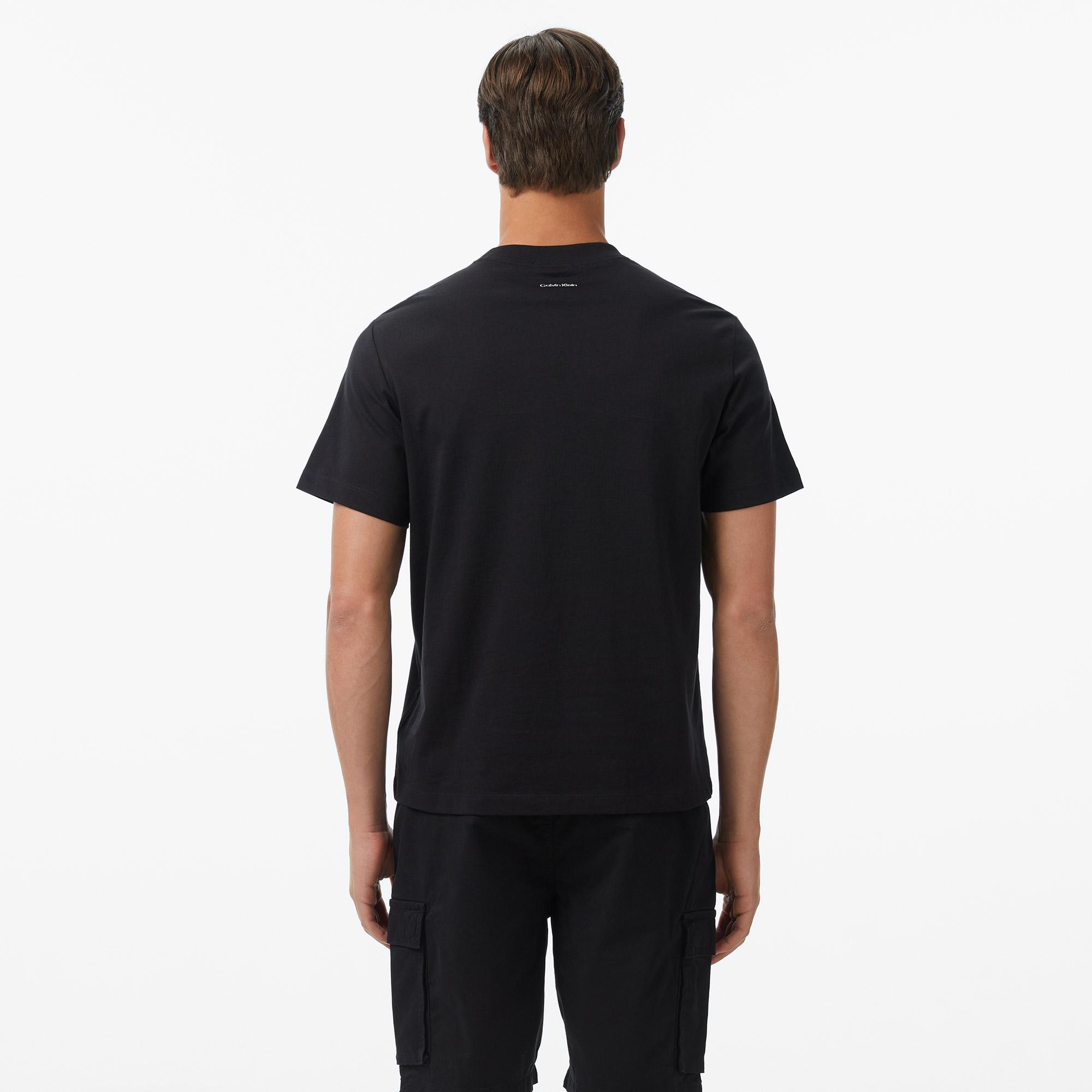 Calvin Klein 20S Easy Collegiate Badge  Erkek Siyah T-Shirt