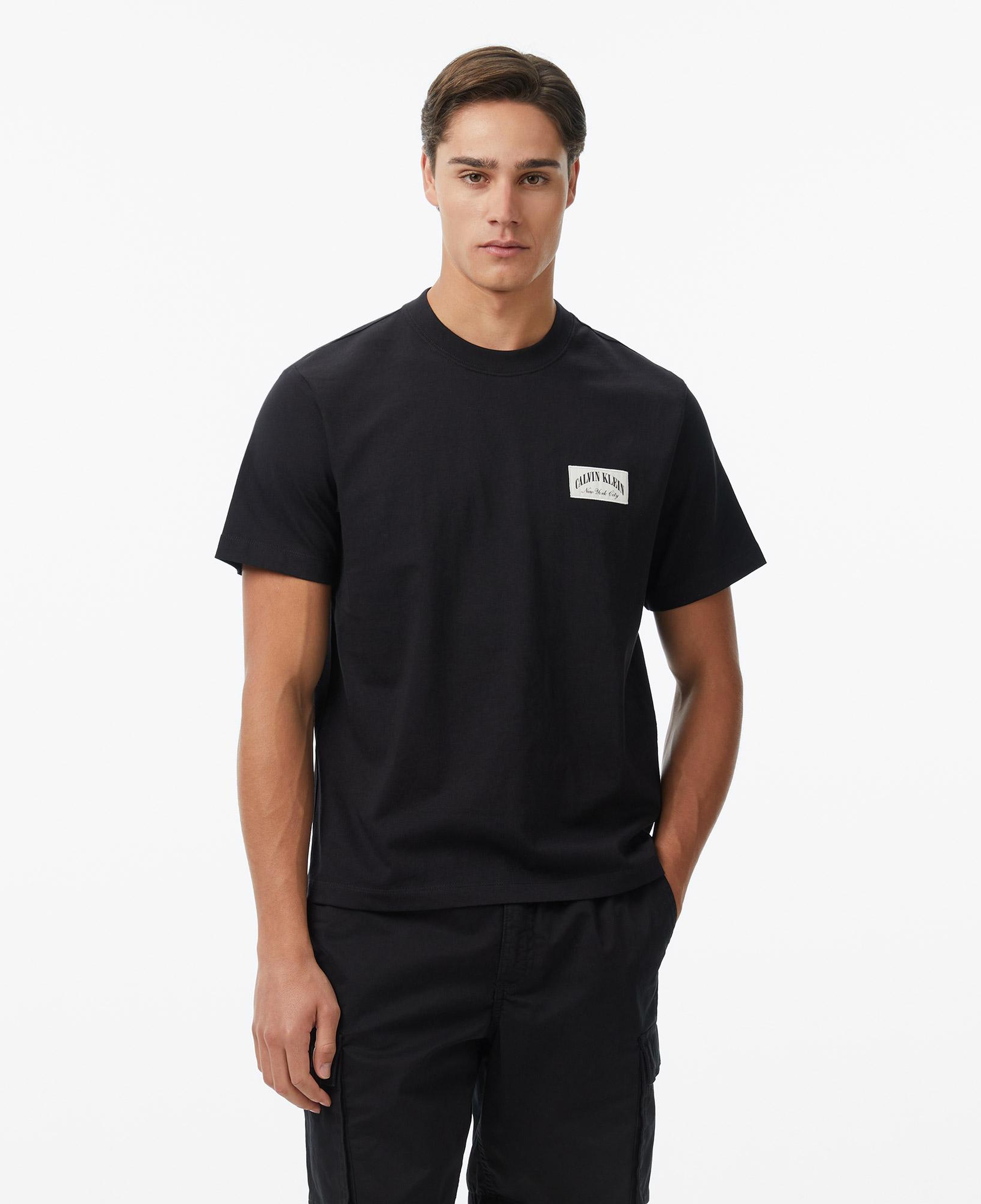 Calvin Klein 20S Easy Collegiate Badge Erkek Siyah T-Shirt